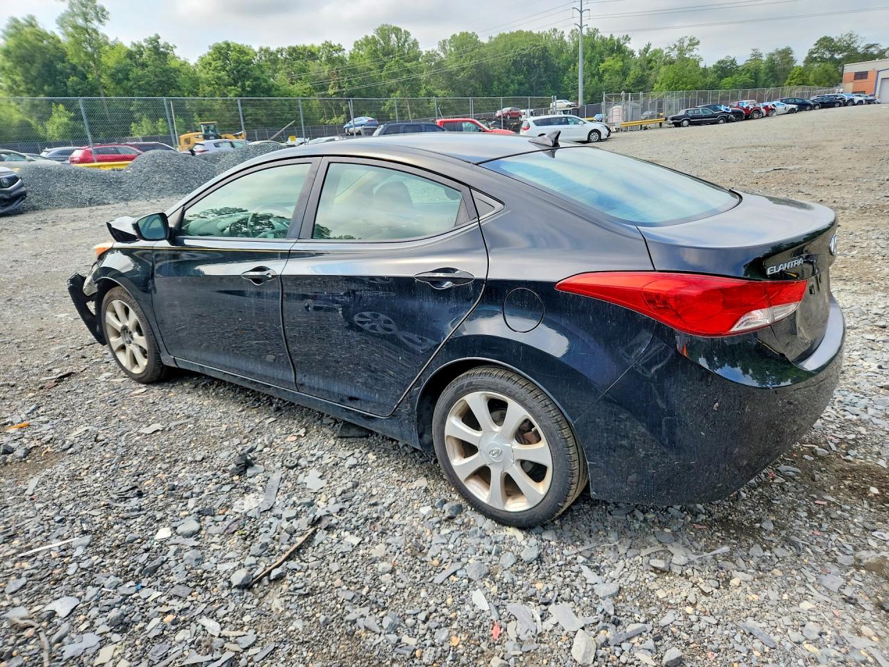 2012 Hyundai Elantra Limited Black vin: 5NPDH4AE6CH111039