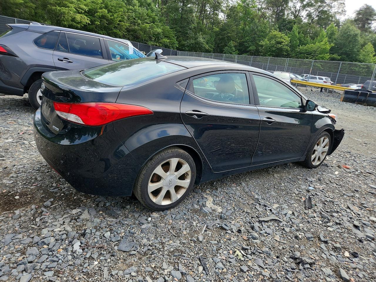 2012 Hyundai Elantra Limited Black vin: 5NPDH4AE6CH111039