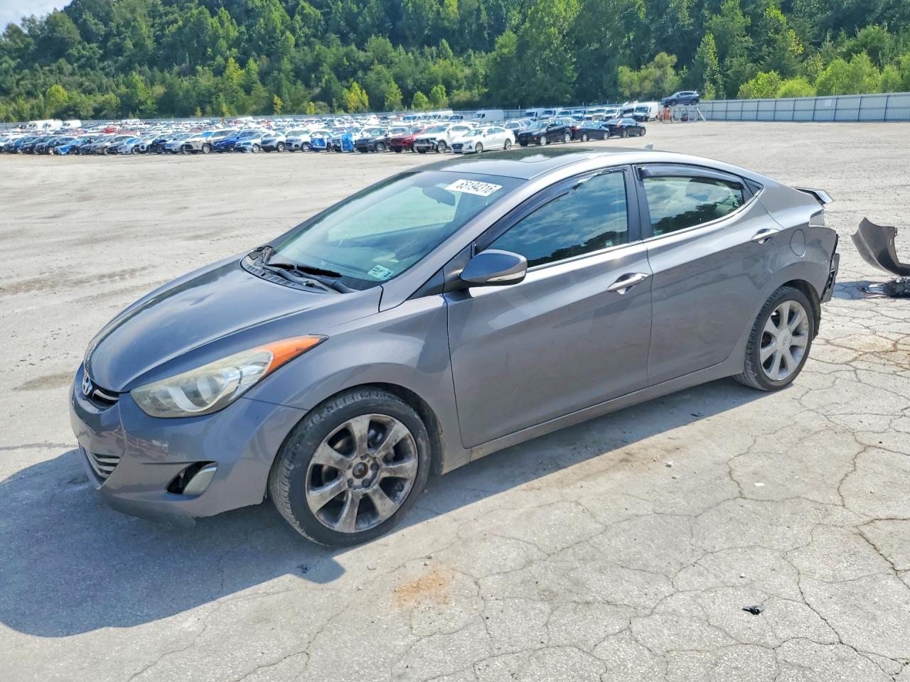 2012 Hyundai Elantra Limited Gray vin: 5NPDH4AE6CH111221