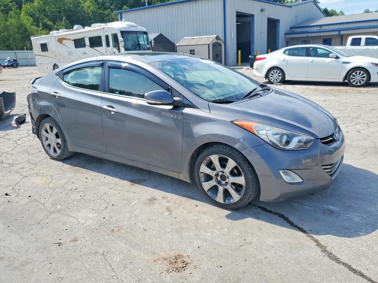 2012 Hyundai Elantra Limited Gray vin: 5NPDH4AE6CH111221