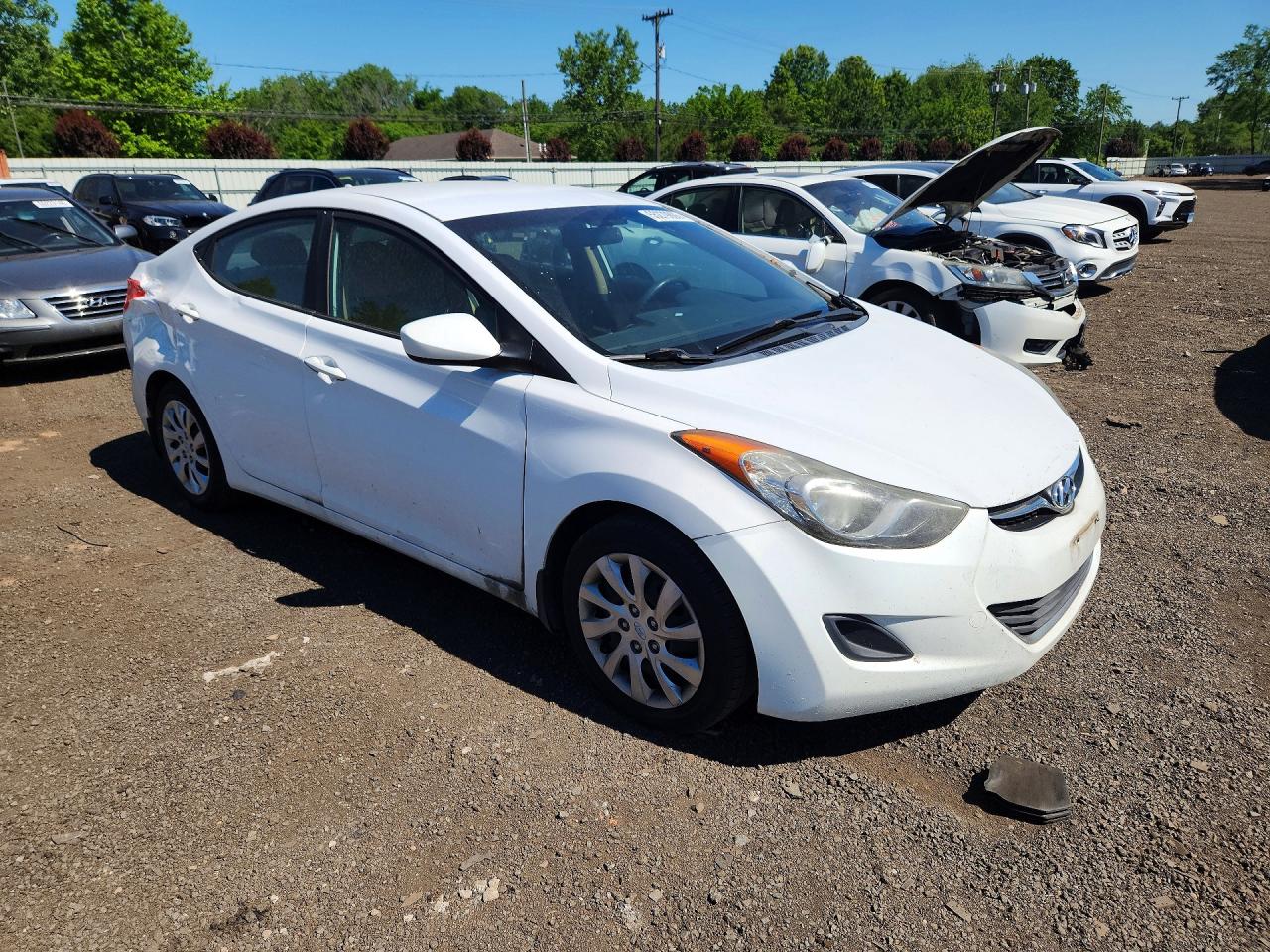 2012 Hyundai Elantra Gls White vin: 5NPDH4AE6CH116158