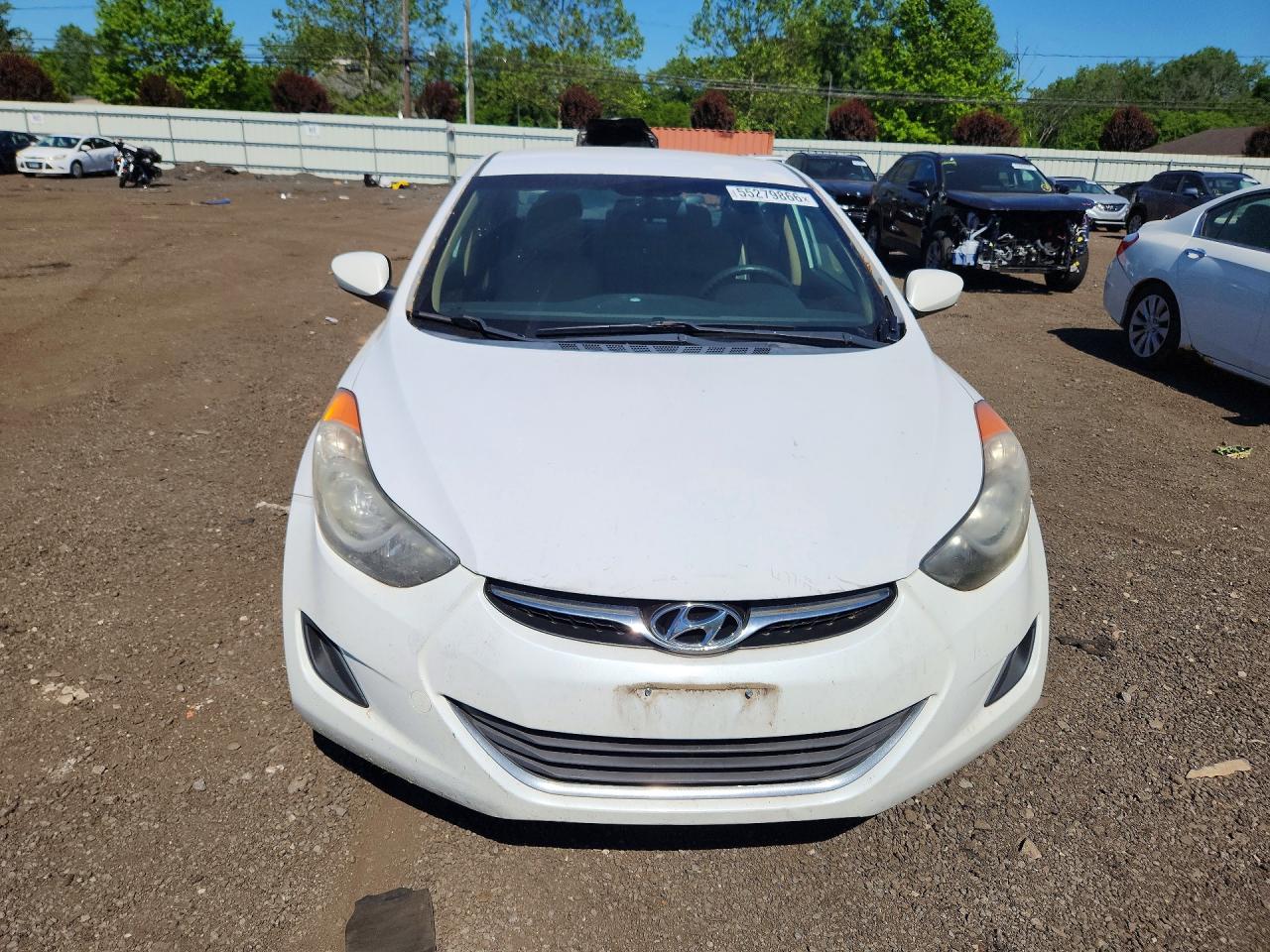 2012 Hyundai Elantra Gls White vin: 5NPDH4AE6CH116158
