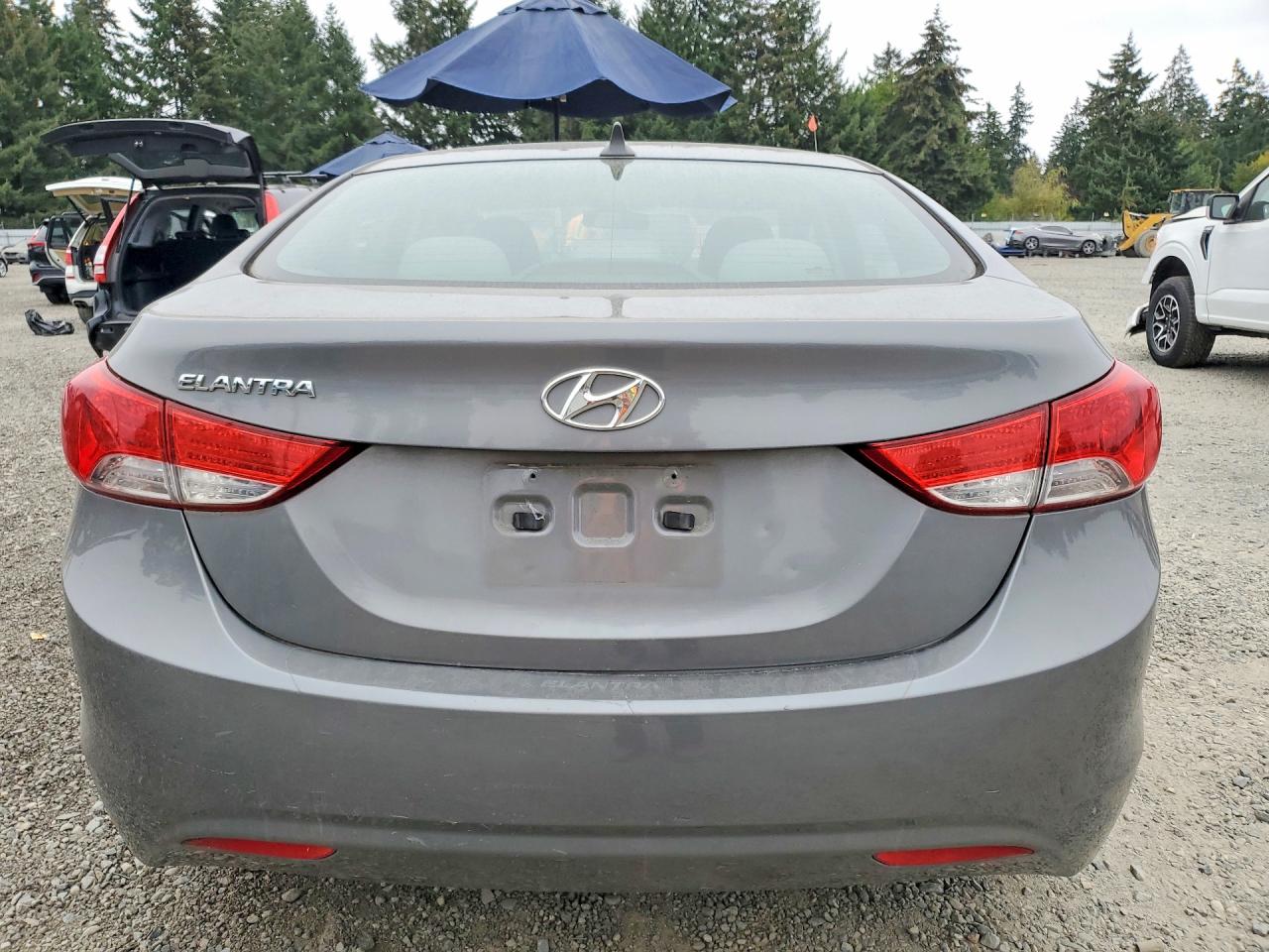 2012 Hyundai Elantra Gls Gray vin: 5NPDH4AE6CH117617