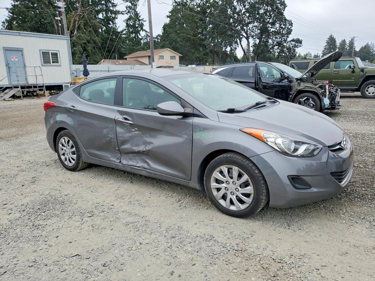 2012 Hyundai Elantra Gls Gray vin: 5NPDH4AE6CH117617