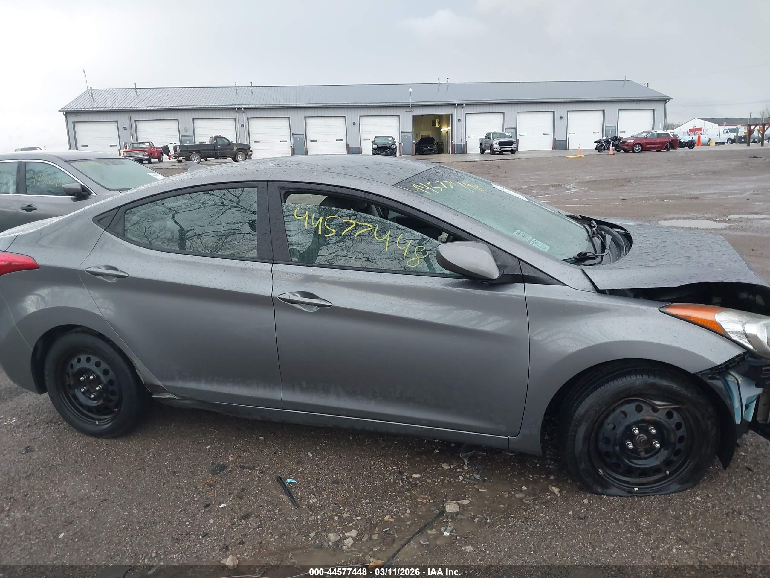 2012 Hyundai Elantra Gls Gray vin: 5NPDH4AE6CH118766