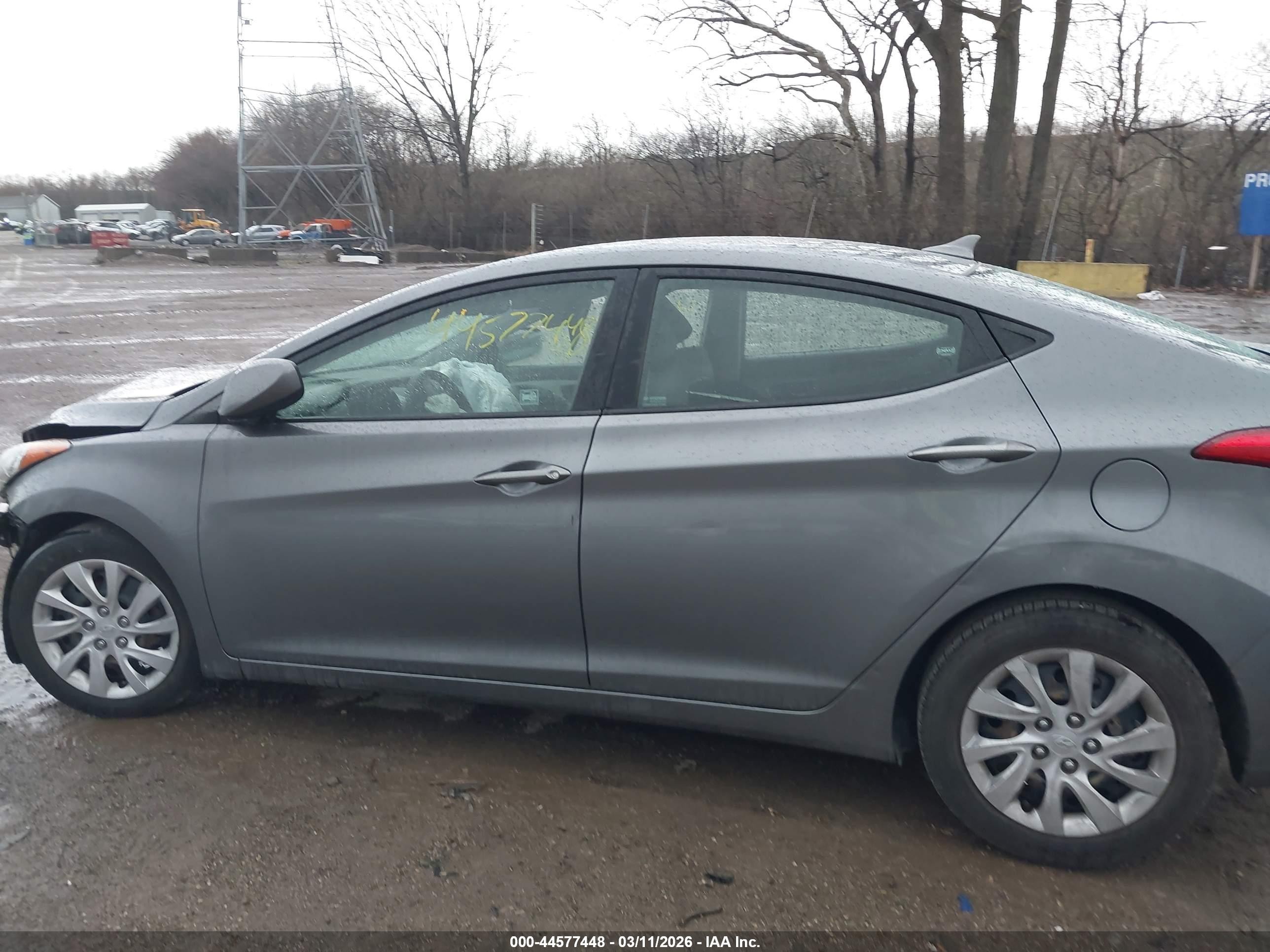 2012 Hyundai Elantra Gls Gray vin: 5NPDH4AE6CH118766