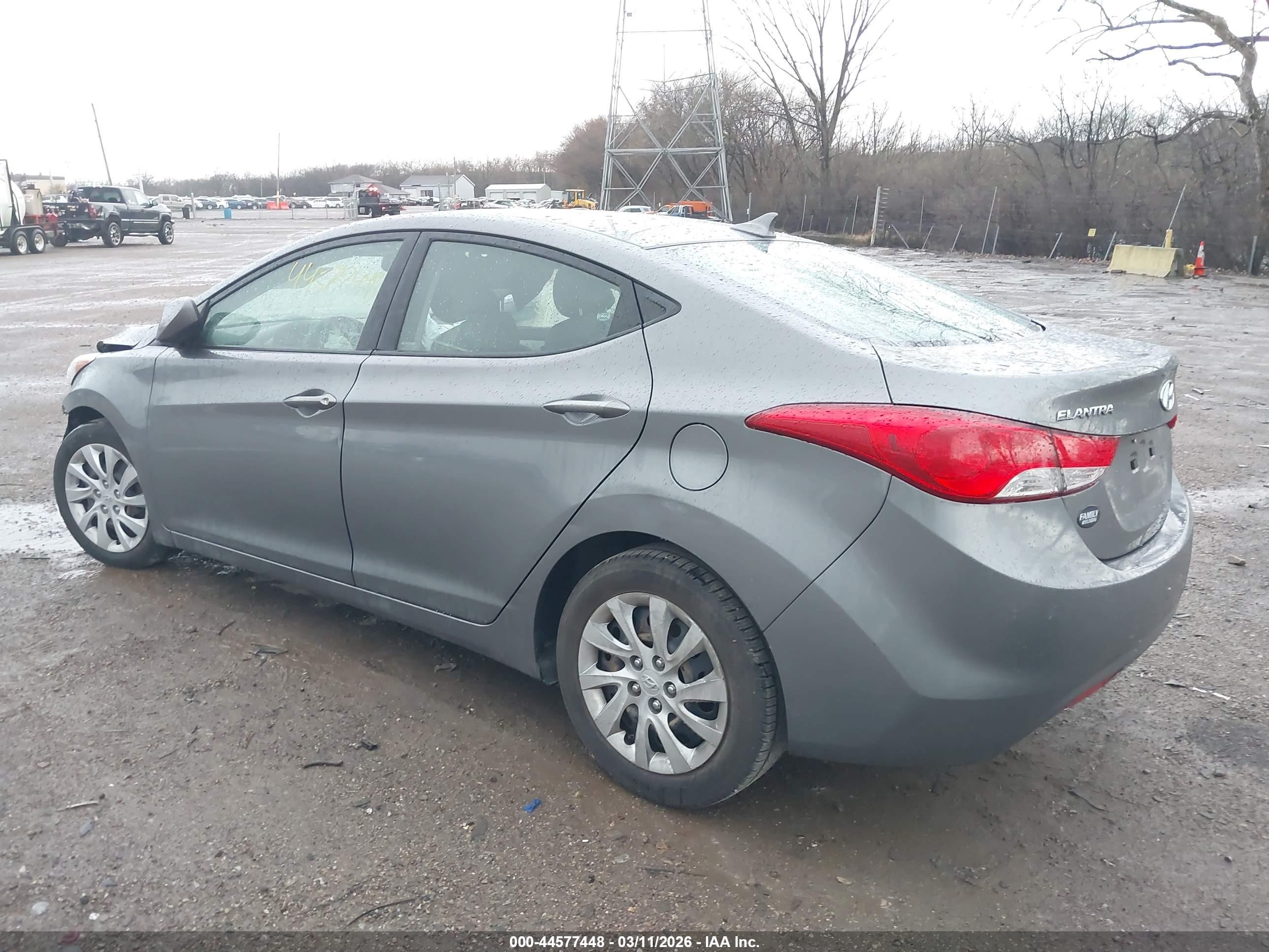 2012 Hyundai Elantra Gls Gray vin: 5NPDH4AE6CH118766
