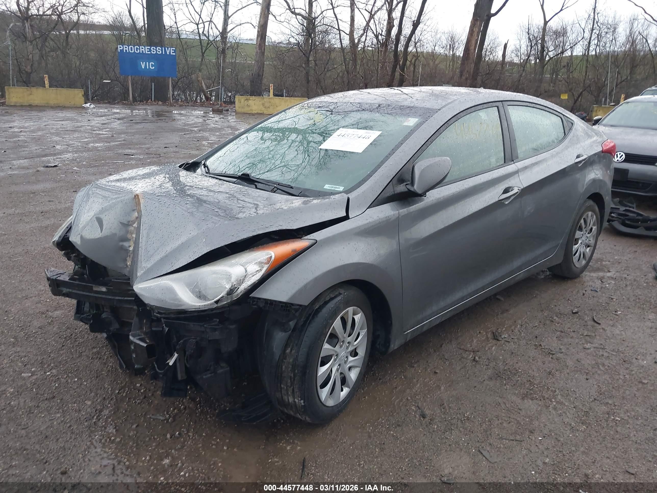 2012 Hyundai Elantra Gls Gray vin: 5NPDH4AE6CH118766