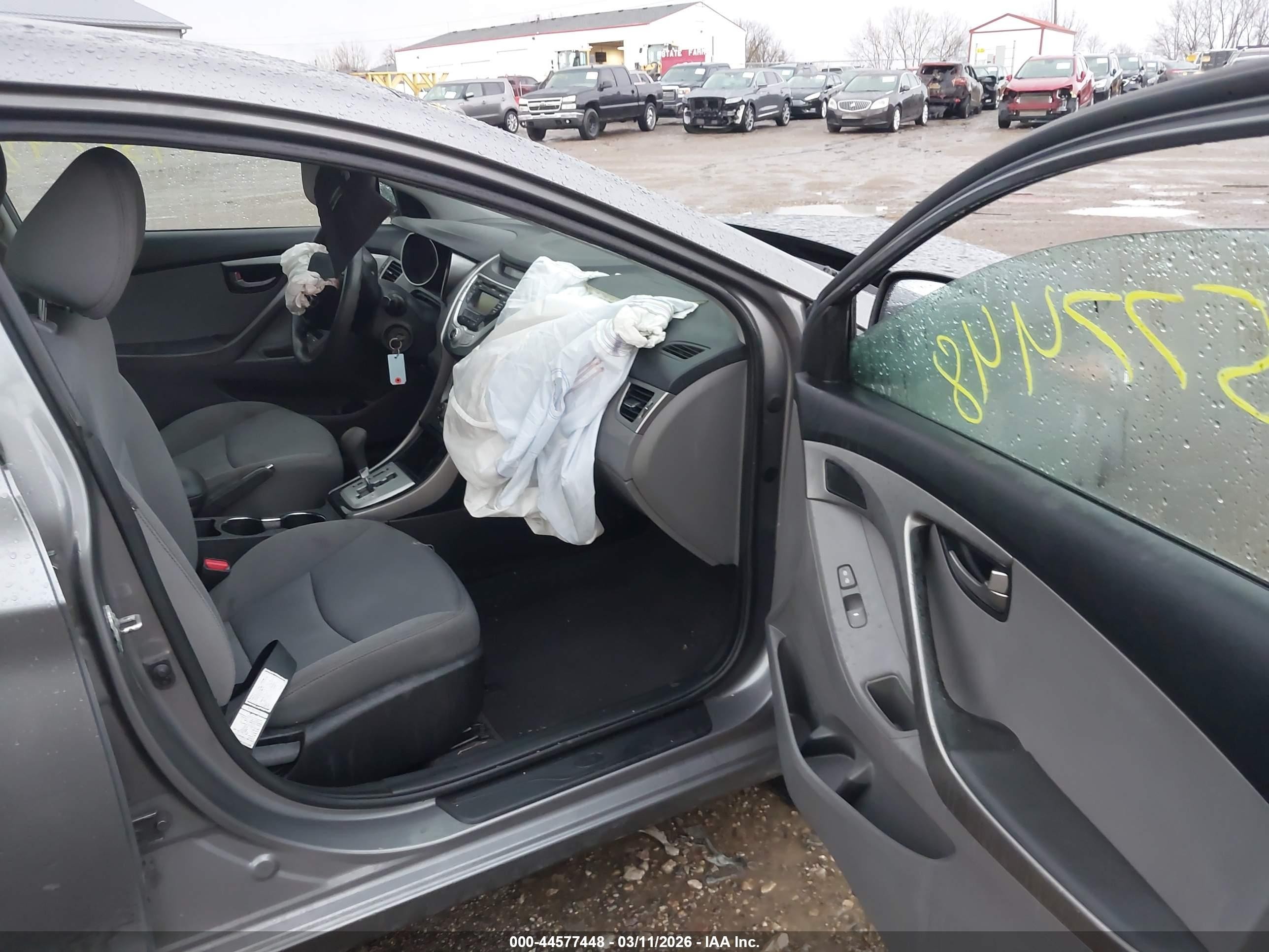 2012 Hyundai Elantra Gls Gray vin: 5NPDH4AE6CH118766