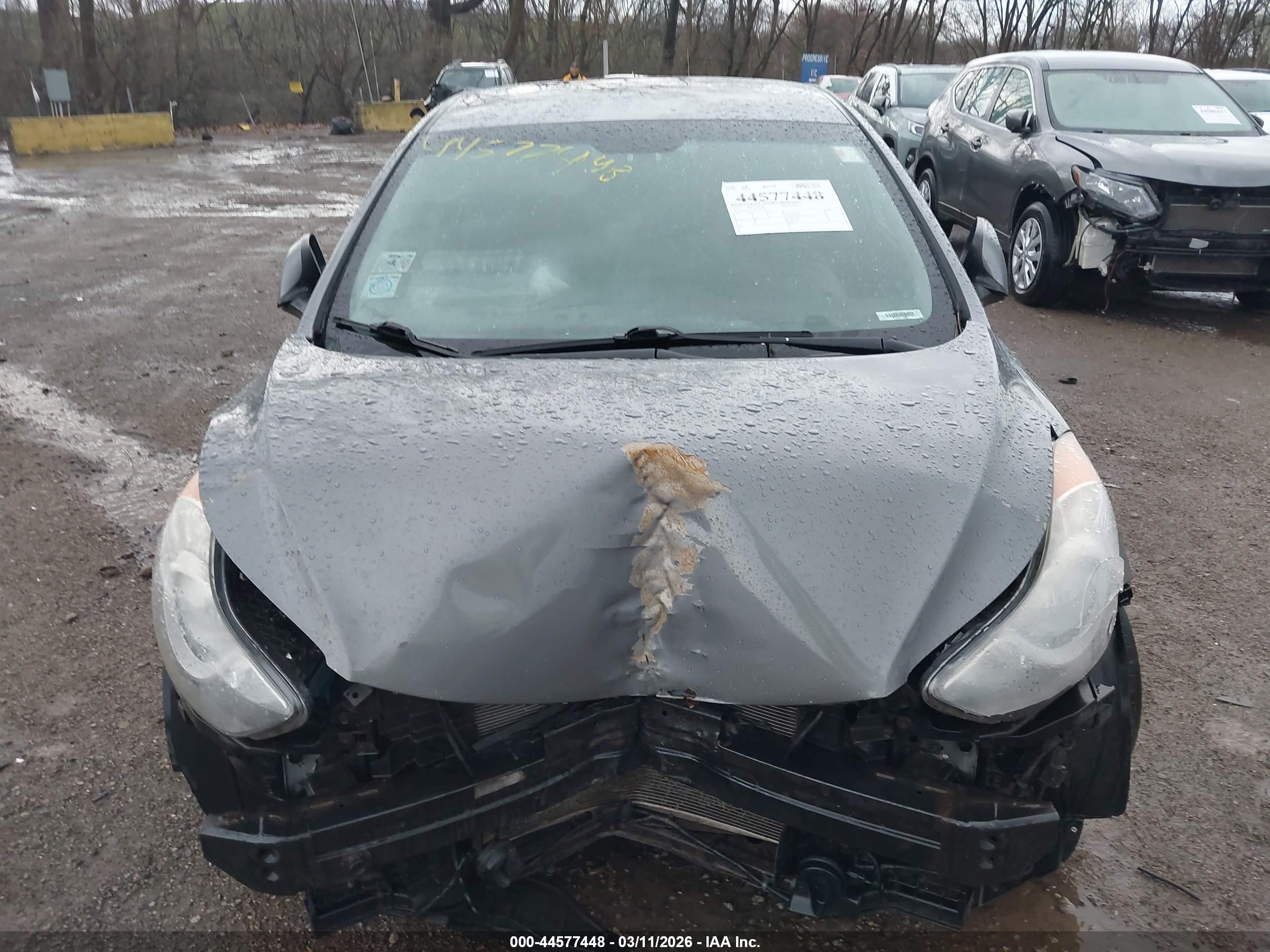 2012 Hyundai Elantra Gls Gray vin: 5NPDH4AE6CH118766