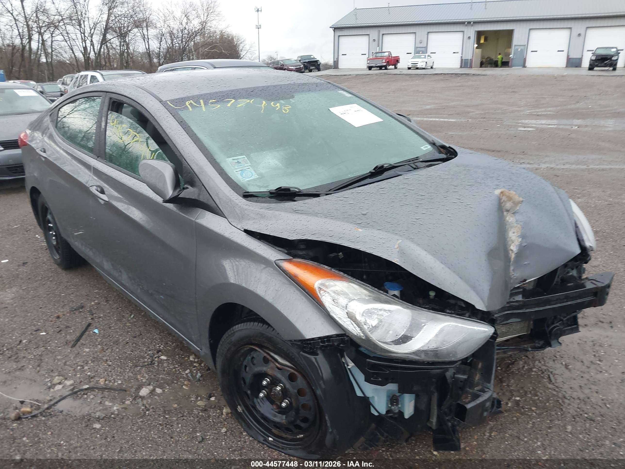 2012 Hyundai Elantra Gls Gray vin: 5NPDH4AE6CH118766