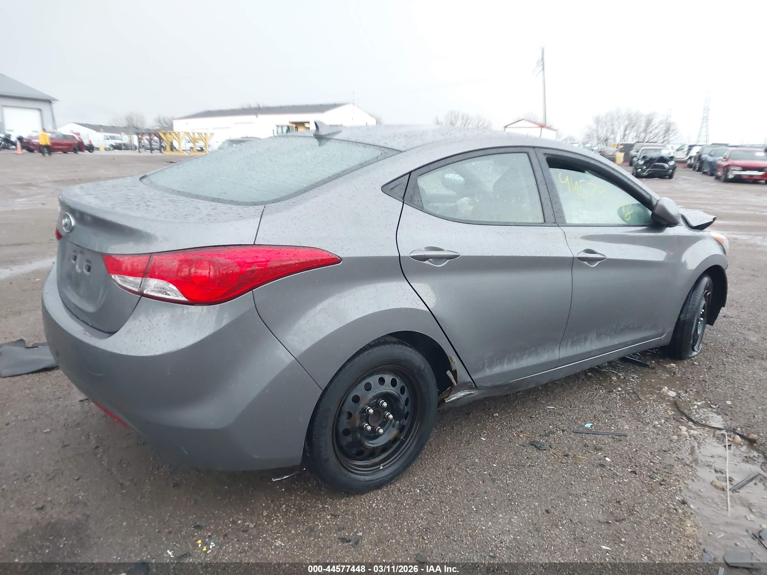 2012 Hyundai Elantra Gls Gray vin: 5NPDH4AE6CH118766