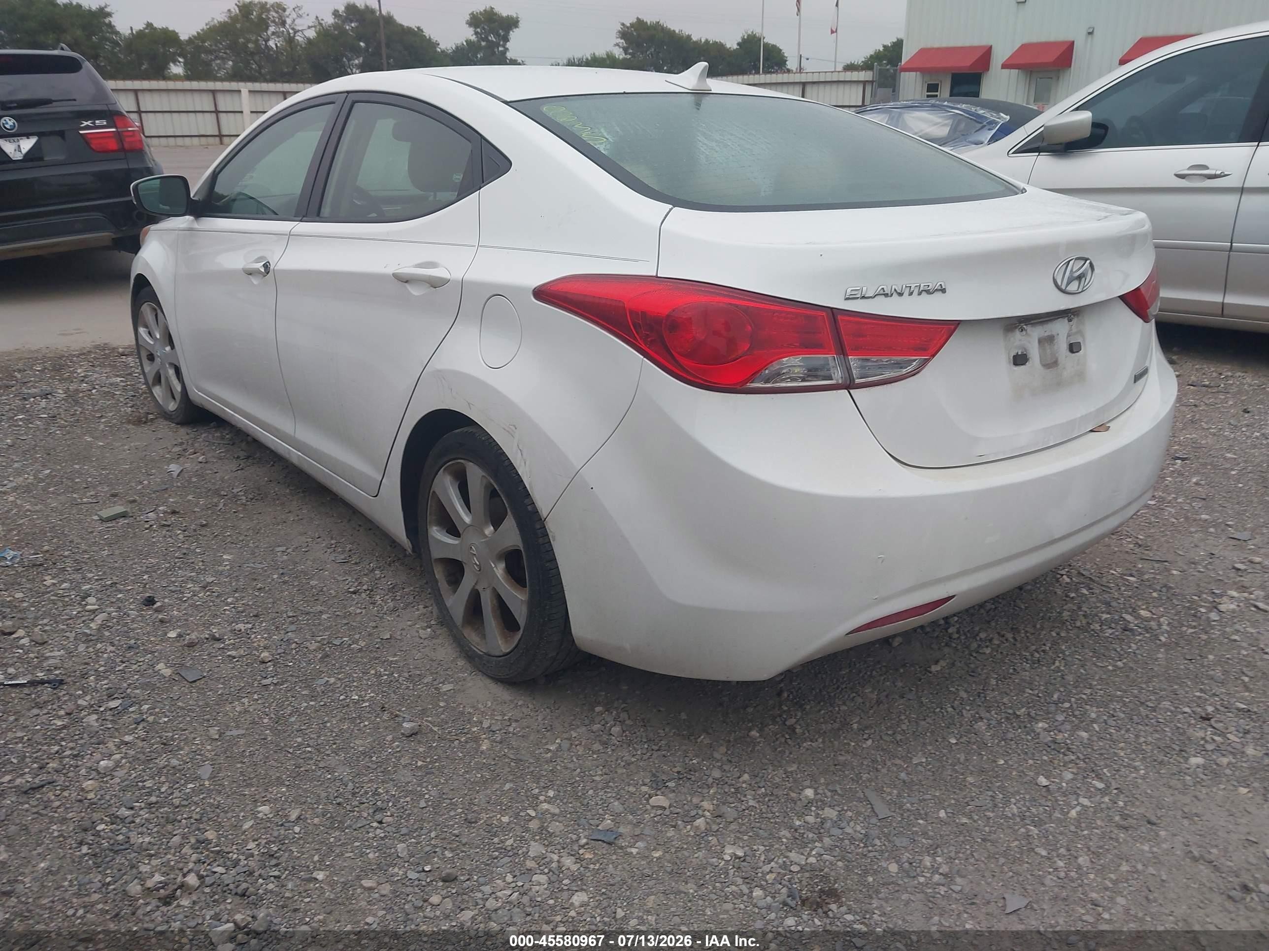 2012 Hyundai Elantra Limited White vin: 5NPDH4AE6CH128035