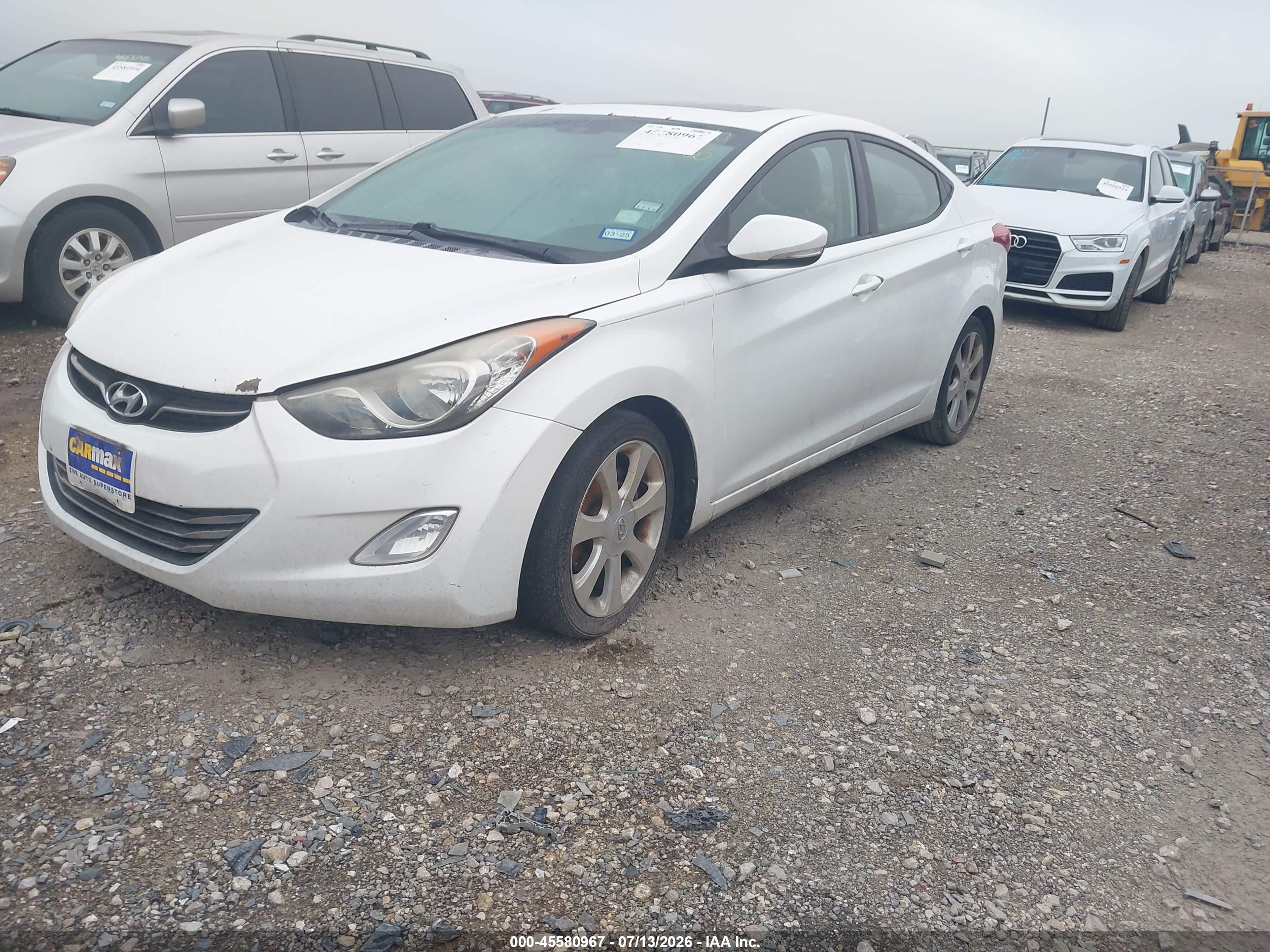 2012 Hyundai Elantra Limited White vin: 5NPDH4AE6CH128035