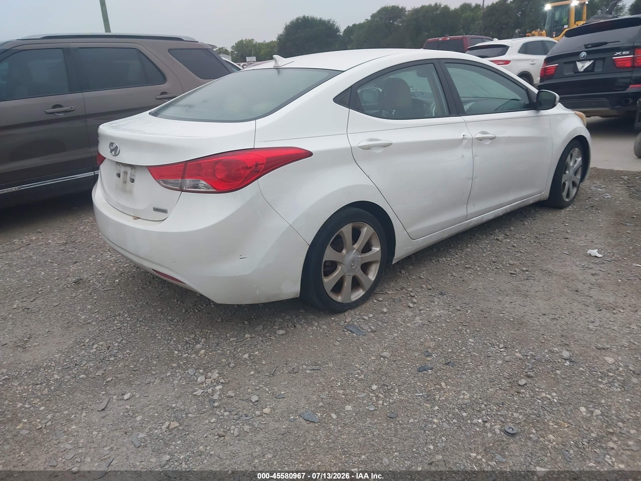 2012 Hyundai Elantra Limited White vin: 5NPDH4AE6CH128035