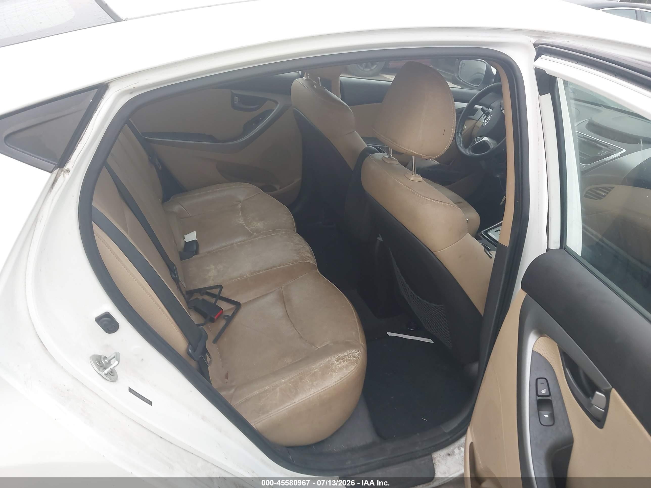 2012 Hyundai Elantra Limited White vin: 5NPDH4AE6CH128035
