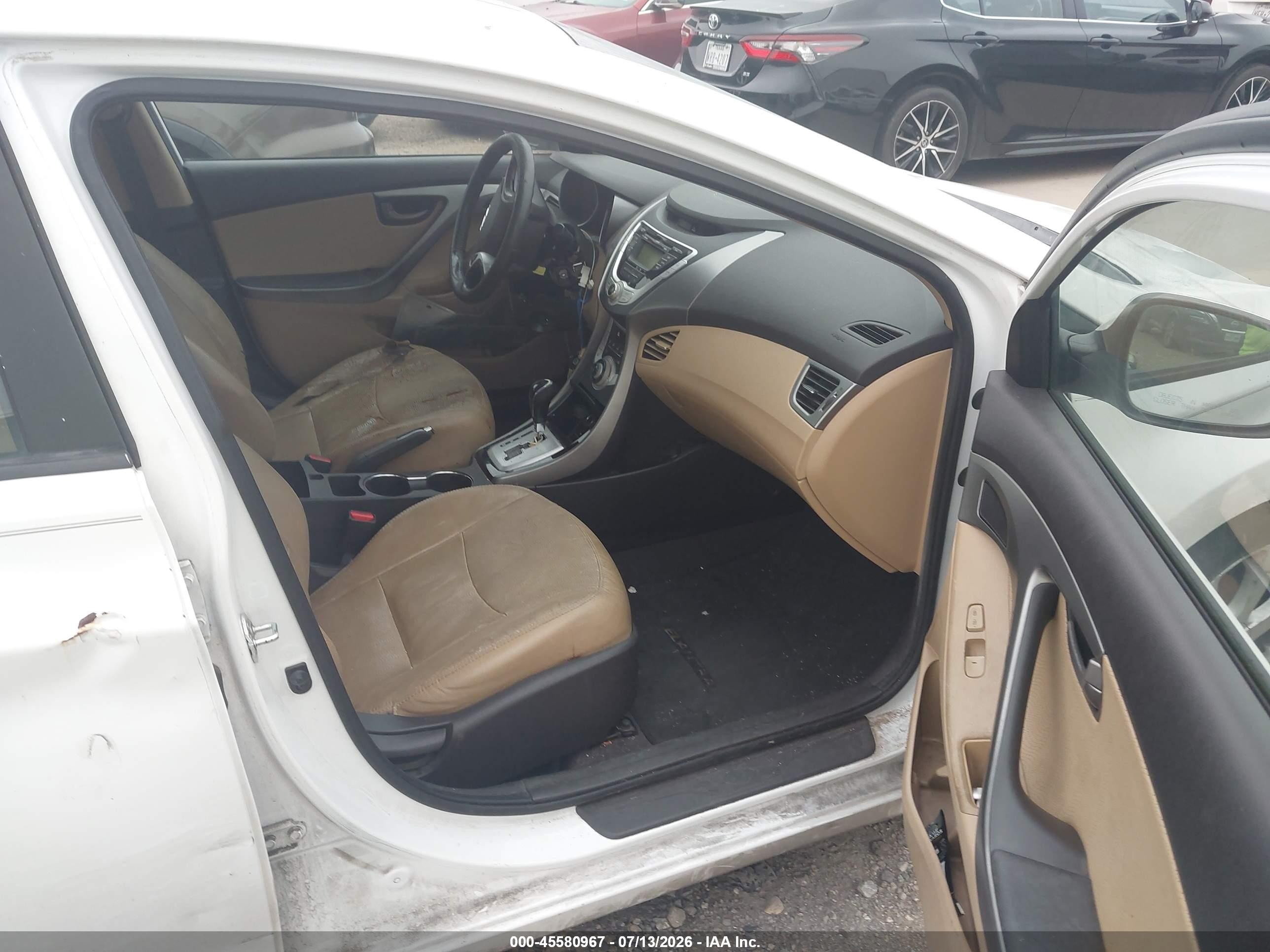 2012 Hyundai Elantra Limited White vin: 5NPDH4AE6CH128035