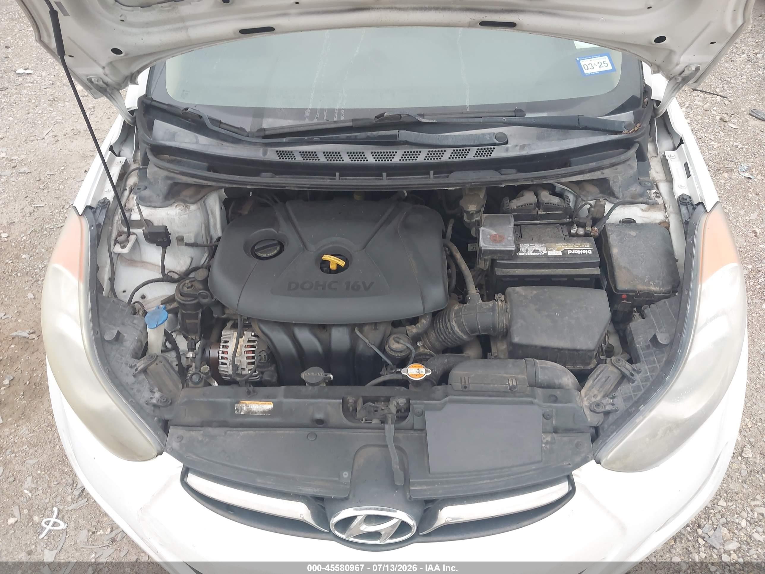 2012 Hyundai Elantra Limited White vin: 5NPDH4AE6CH128035