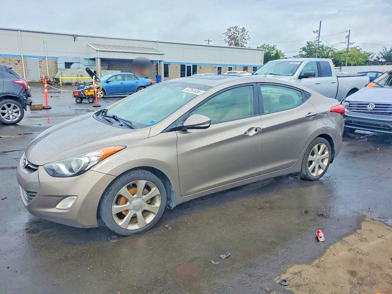 2012 Hyundai Elantra Limited Brown vin: 5NPDH4AE6CH132473