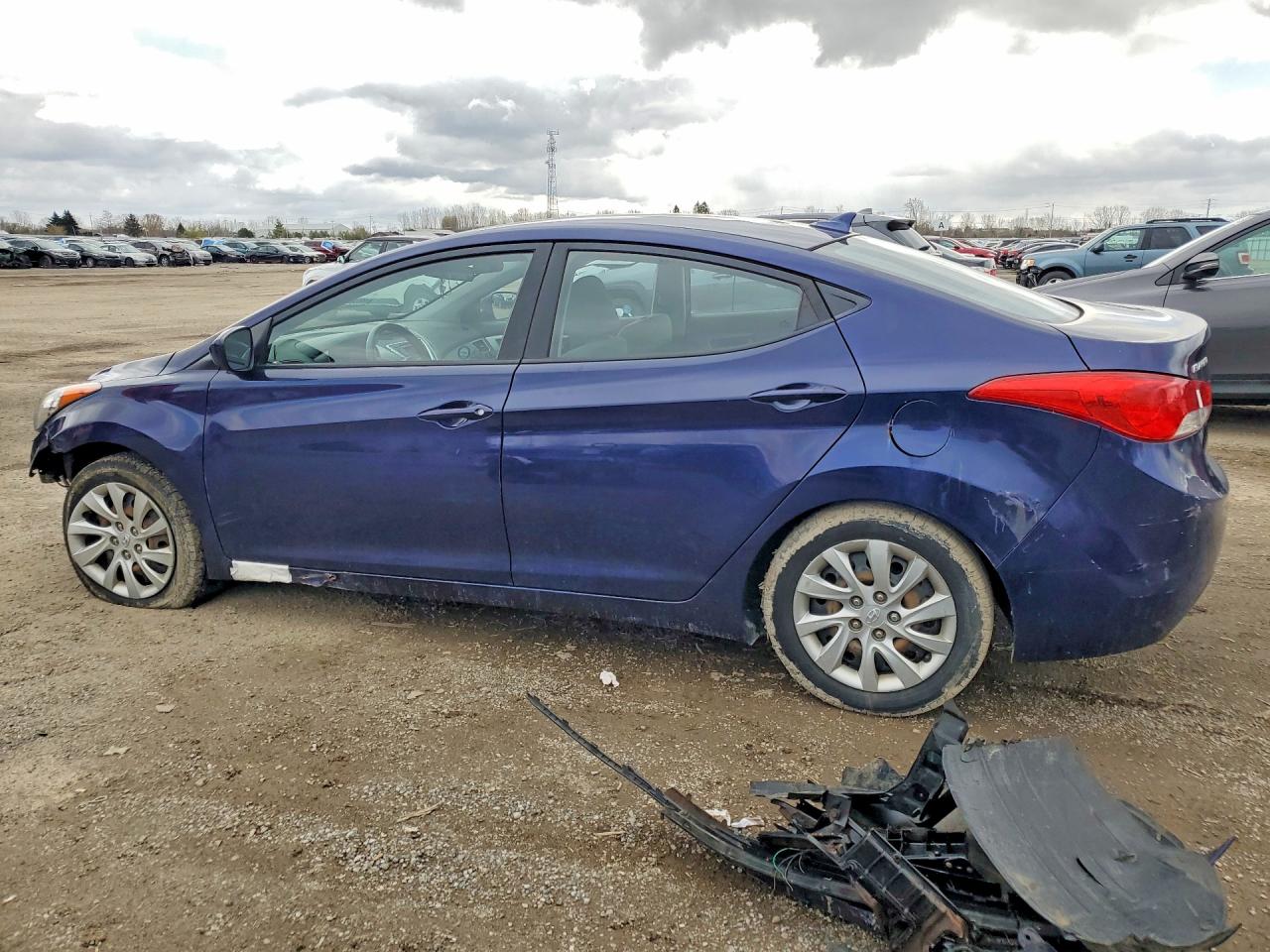 2012 Hyundai Elantra Gls Blue vin: 5NPDH4AE6CH133493