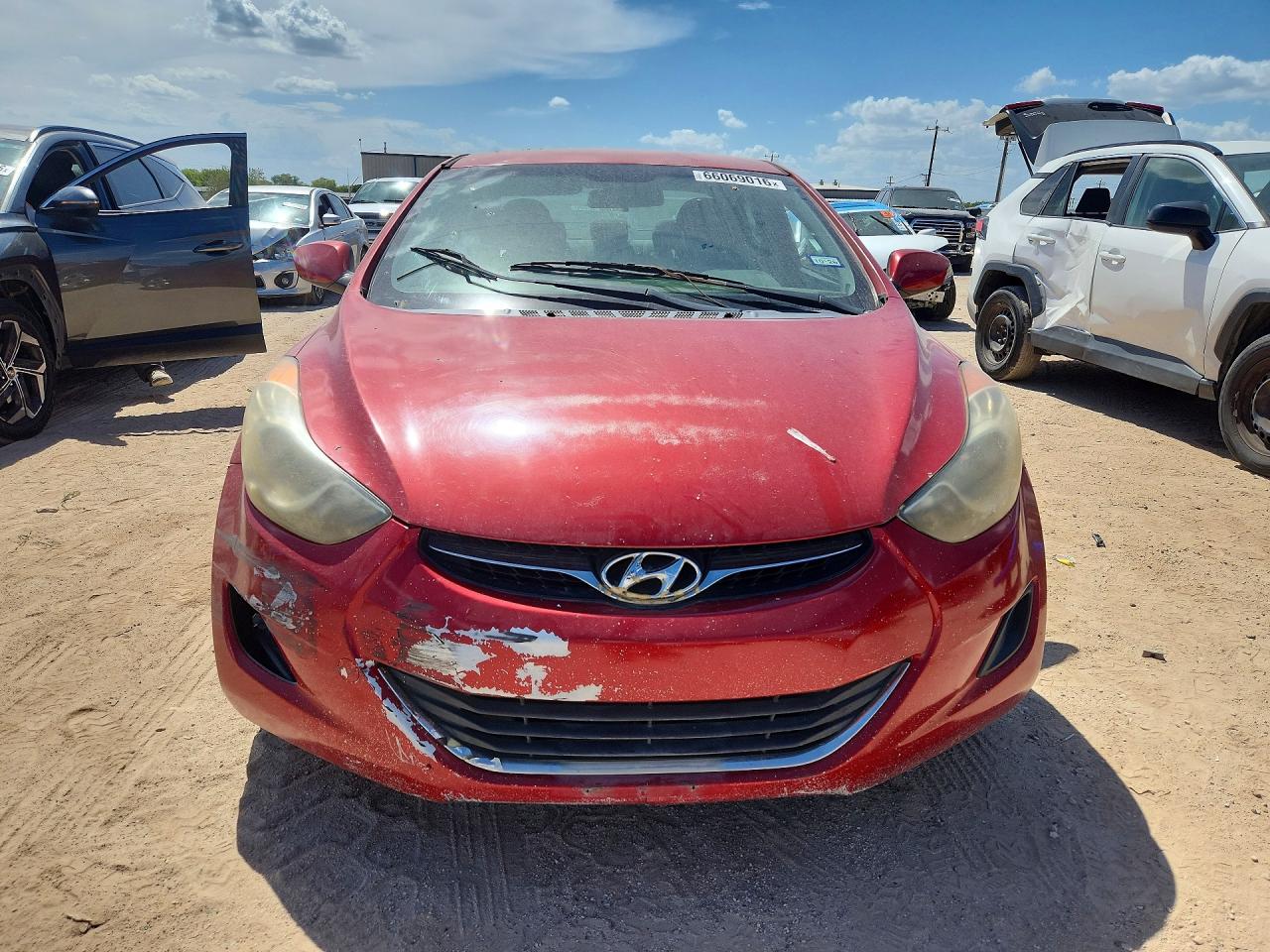 2012 Hyundai Elantra Gls Red vin: 5NPDH4AE6CH139598