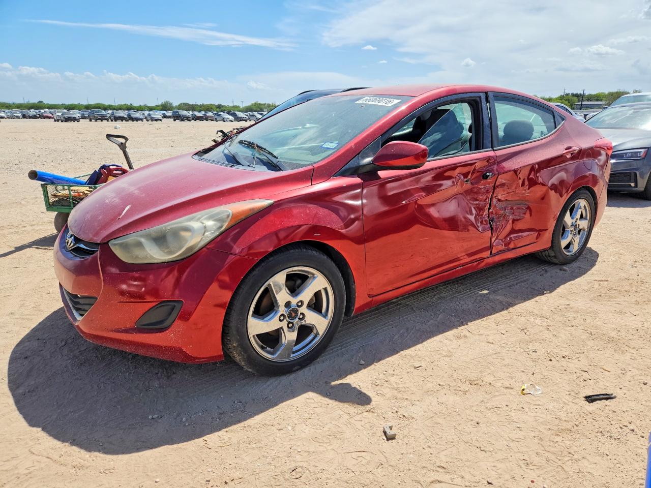 2012 Hyundai Elantra Gls Red vin: 5NPDH4AE6CH139598