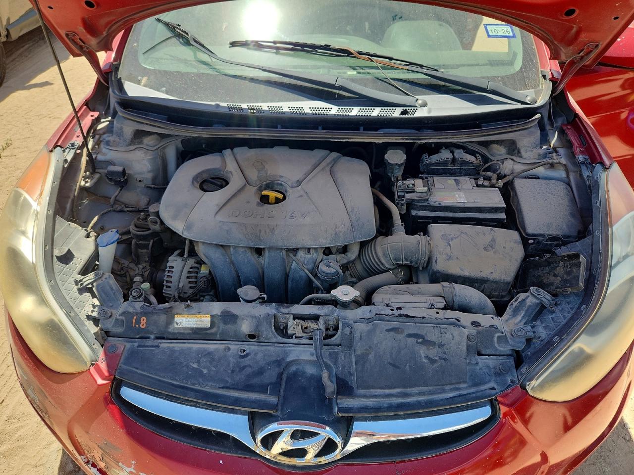 2012 Hyundai Elantra Gls Red vin: 5NPDH4AE6CH139598