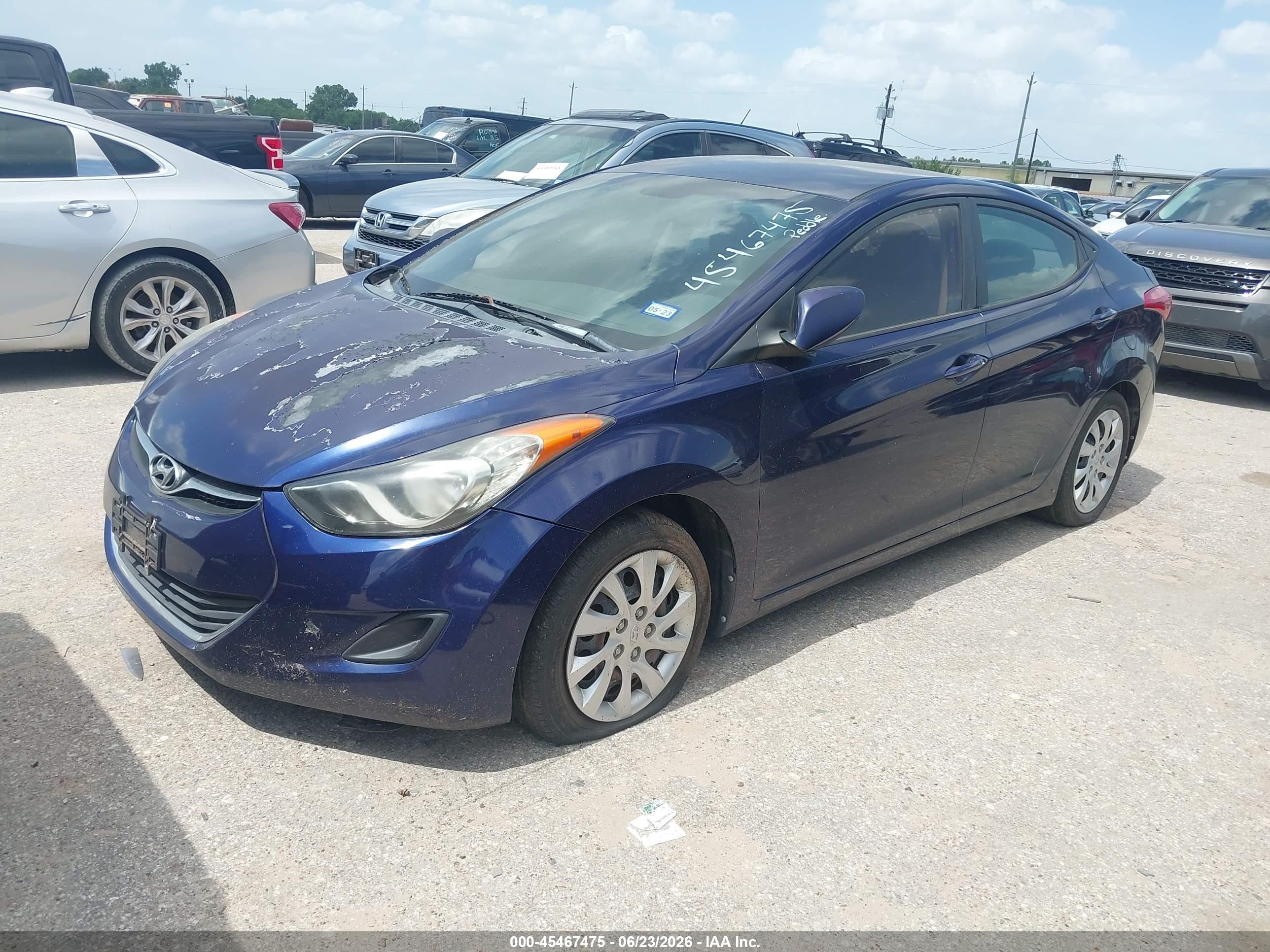 2012 Hyundai Elantra Gls Синий vin: 5NPDH4AE6CH139665