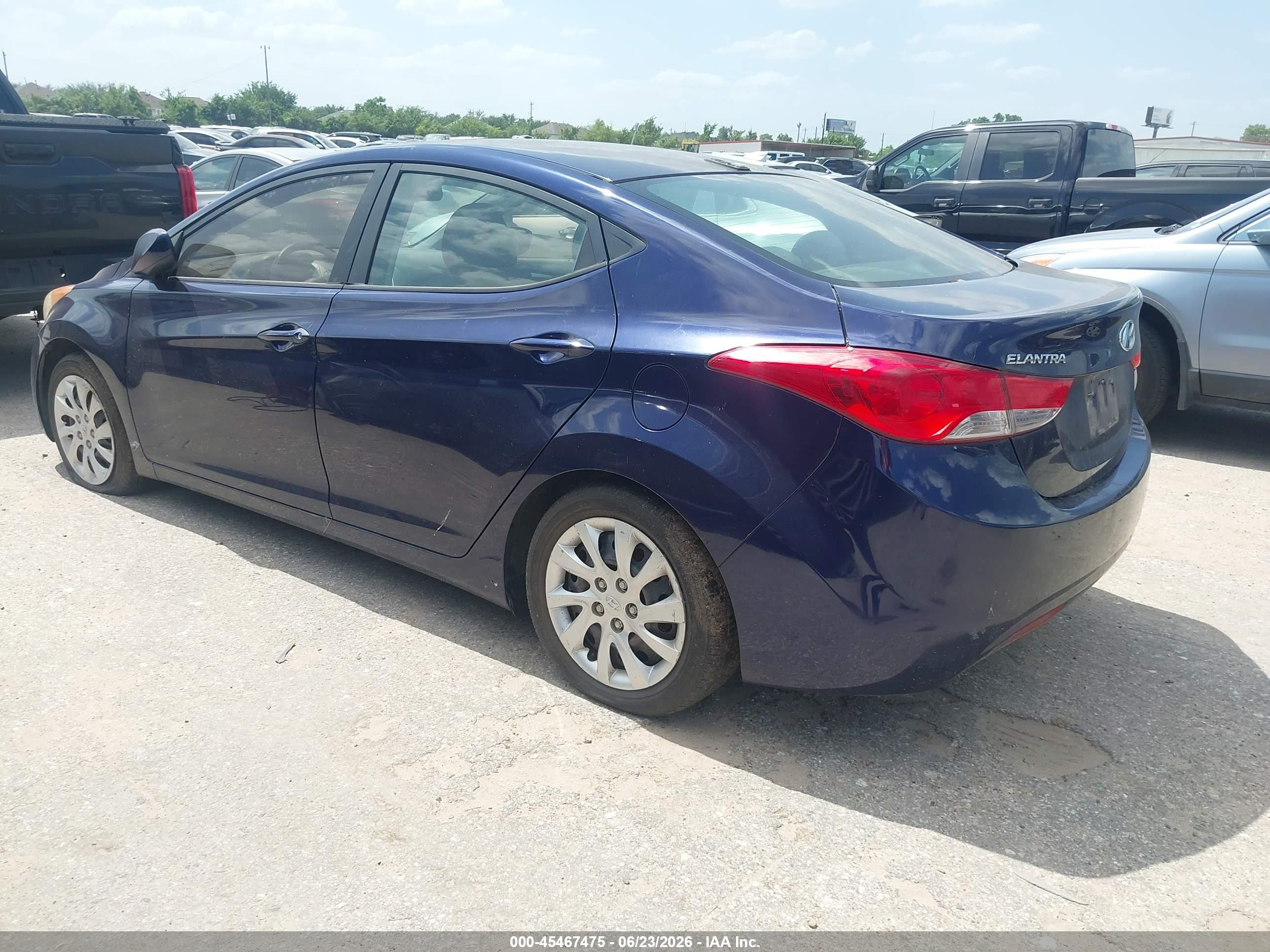 2012 Hyundai Elantra Gls Синий vin: 5NPDH4AE6CH139665