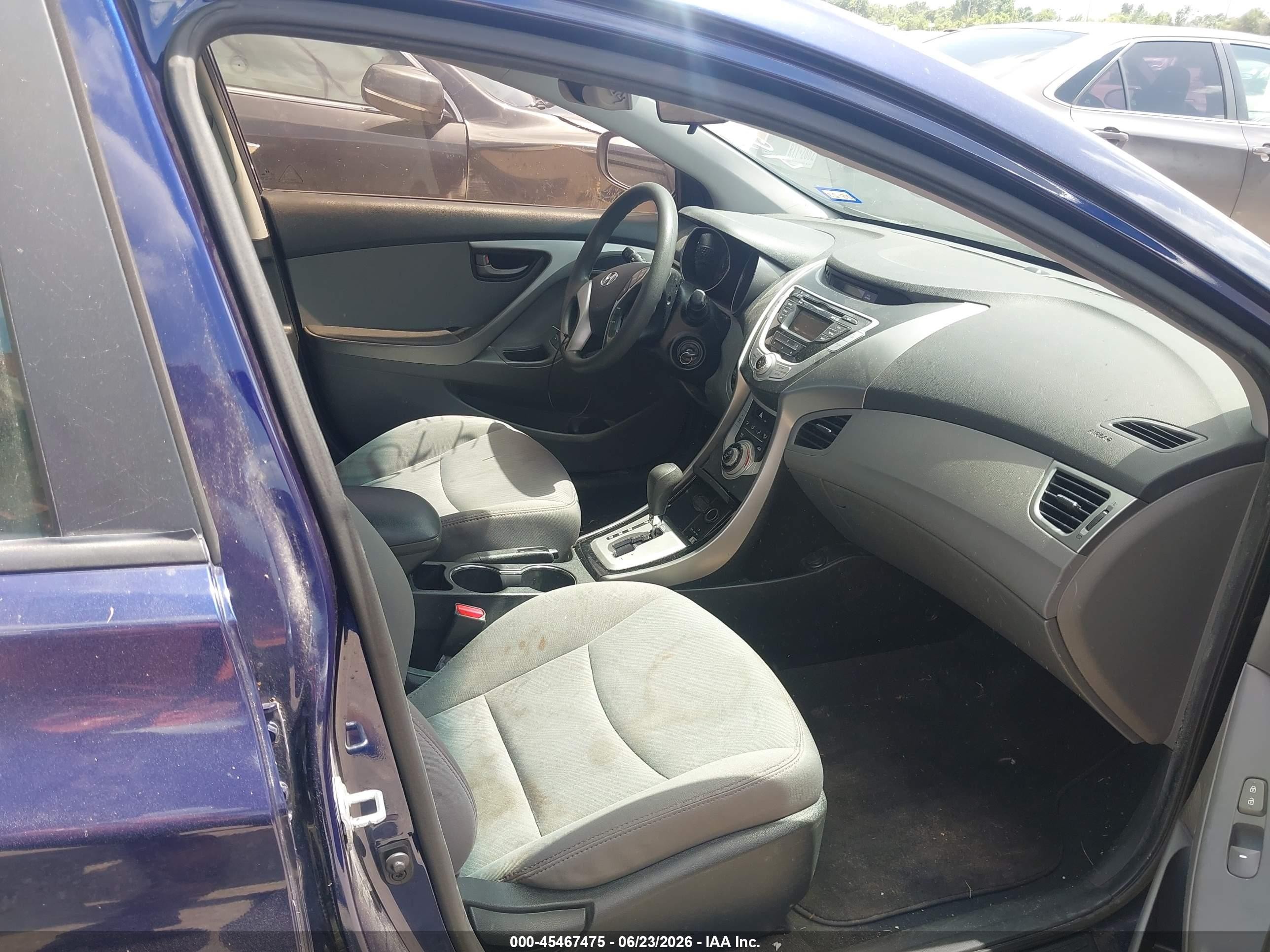 2012 Hyundai Elantra Gls Синий vin: 5NPDH4AE6CH139665