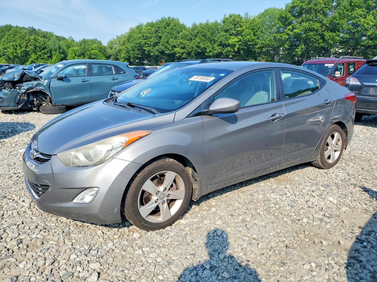 2012 Hyundai Elantra Gls Gray vin: 5NPDH4AE6CH143053
