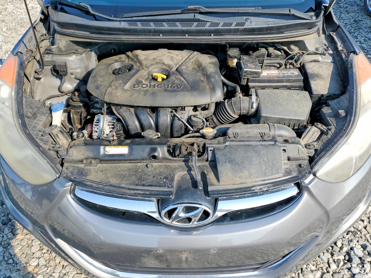 2012 Hyundai Elantra Gls Gray vin: 5NPDH4AE6CH143053