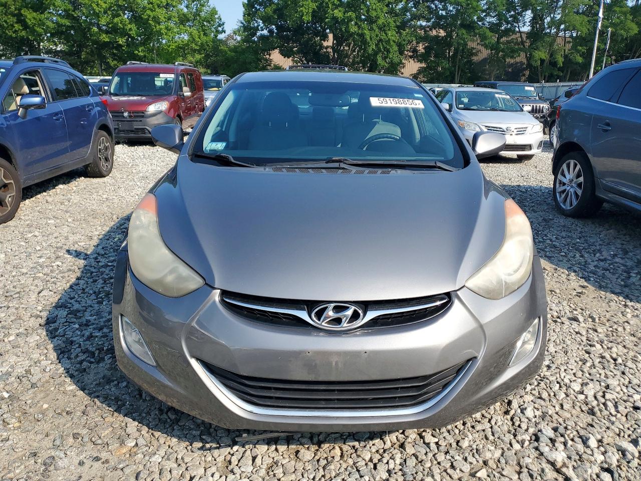 2012 Hyundai Elantra Gls Gray vin: 5NPDH4AE6CH143053
