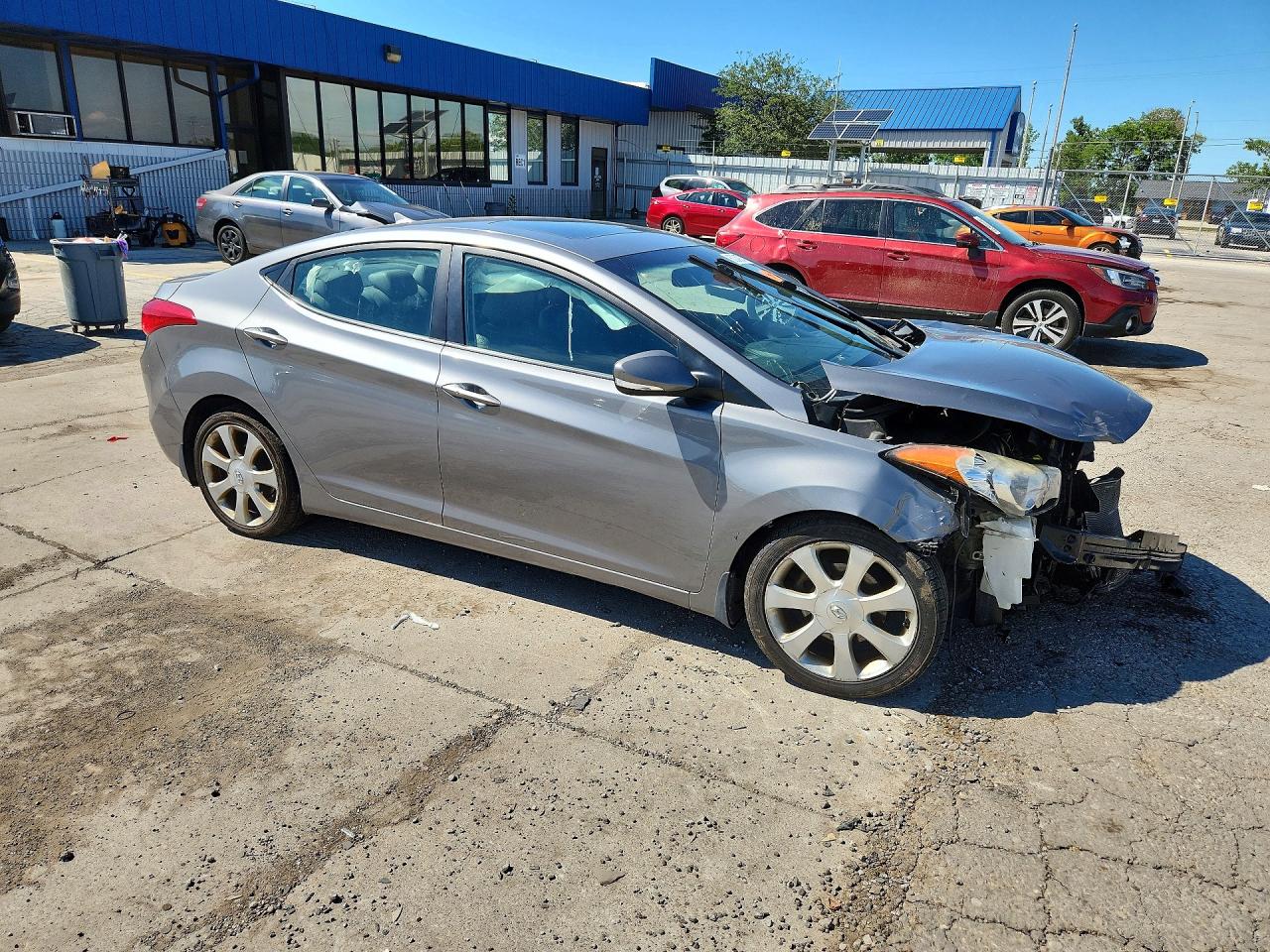 2012 Hyundai Elantra Limited Silver vin: 5NPDH4AE6CH146955