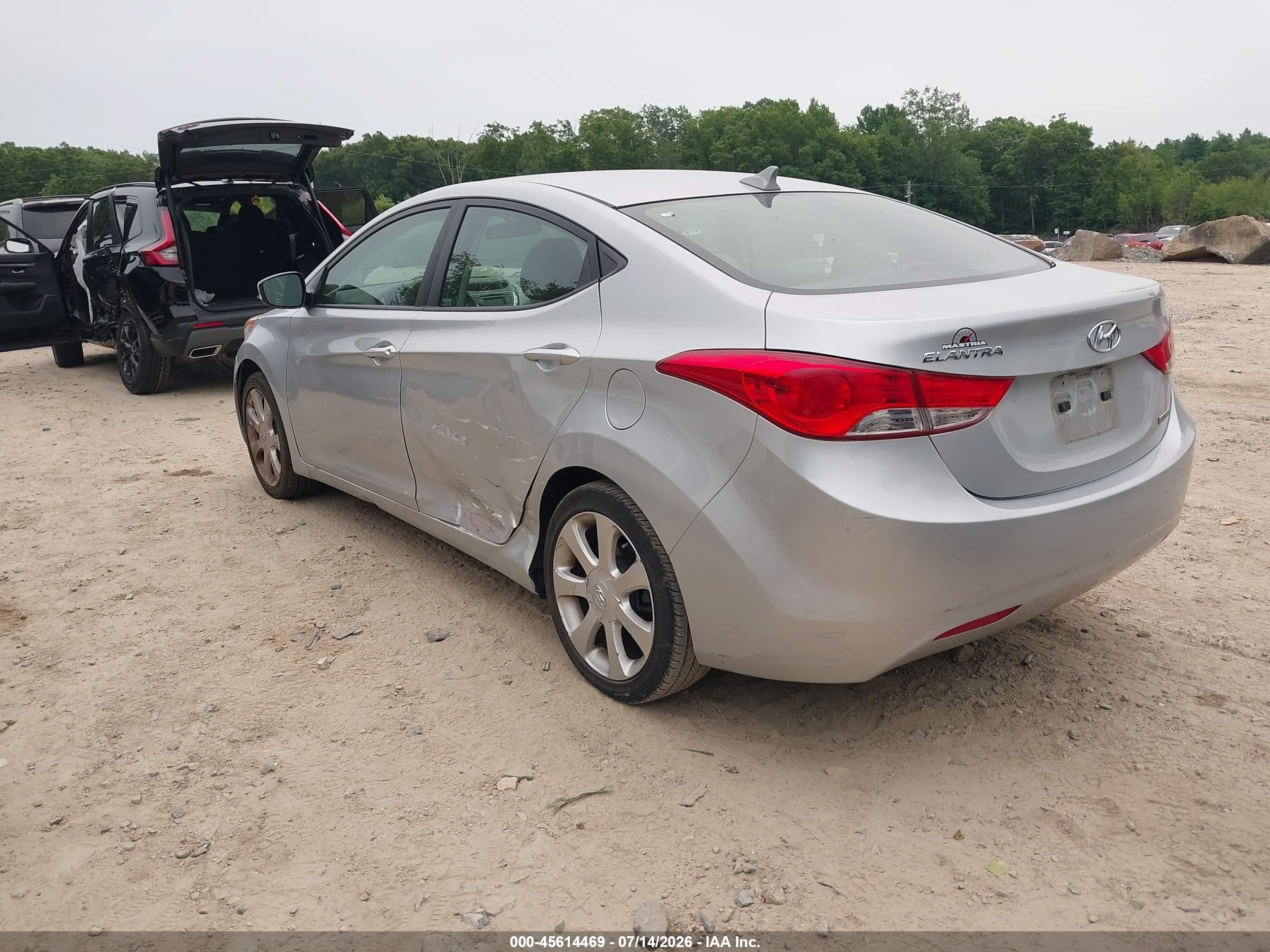 2012 Hyundai Elantra Limited Silver vin: 5NPDH4AE6CH149211