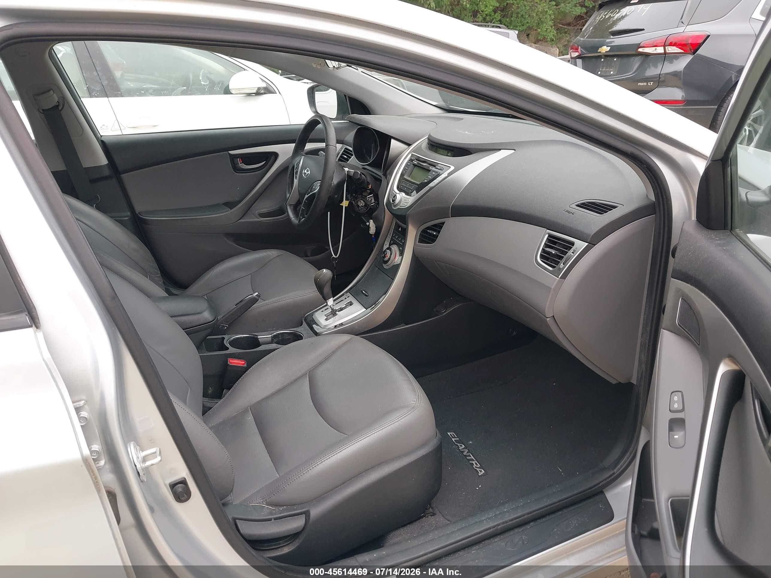 2012 Hyundai Elantra Limited Silver vin: 5NPDH4AE6CH149211