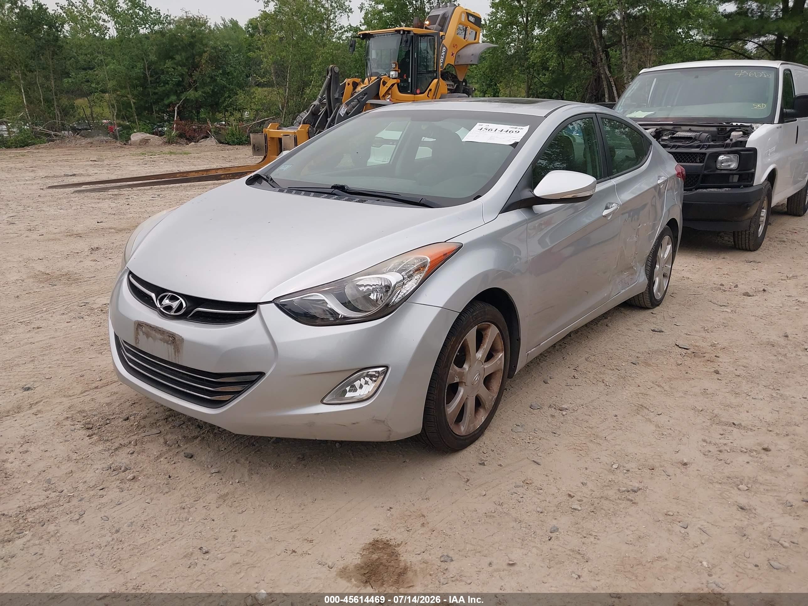 2012 Hyundai Elantra Limited Silver vin: 5NPDH4AE6CH149211