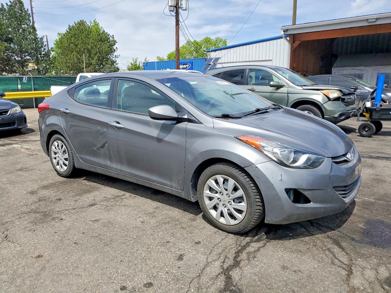 2012 Hyundai Elantra Gls Gray vin: 5NPDH4AE6CH149337