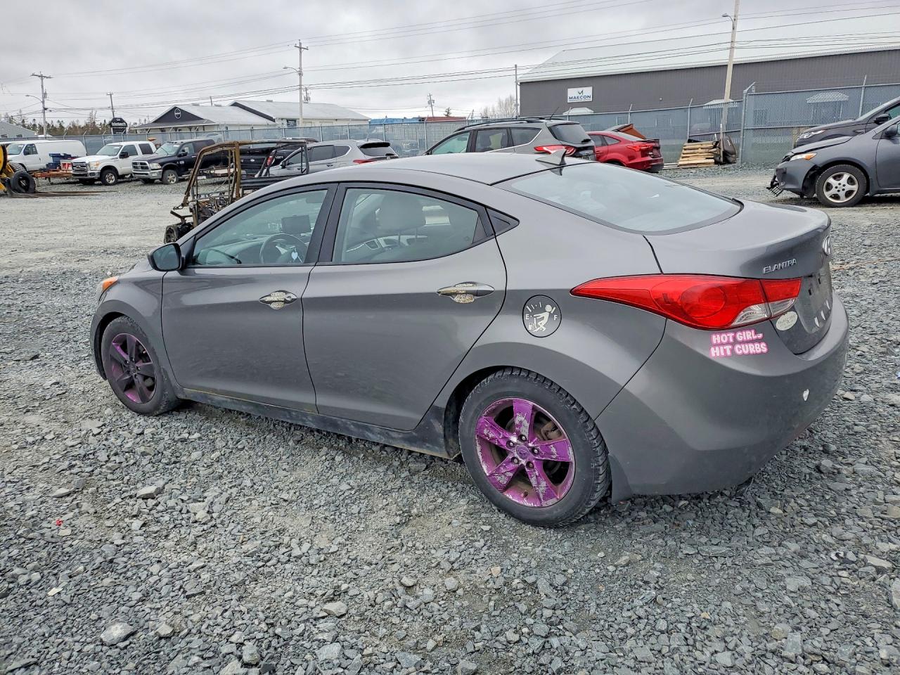 2013 Hyundai Elantra Gls Gray vin: 5NPDH4AE6DH154278