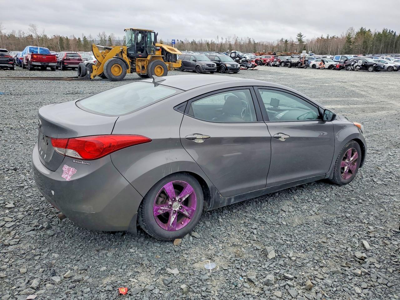 2013 Hyundai Elantra Gls Gray vin: 5NPDH4AE6DH154278