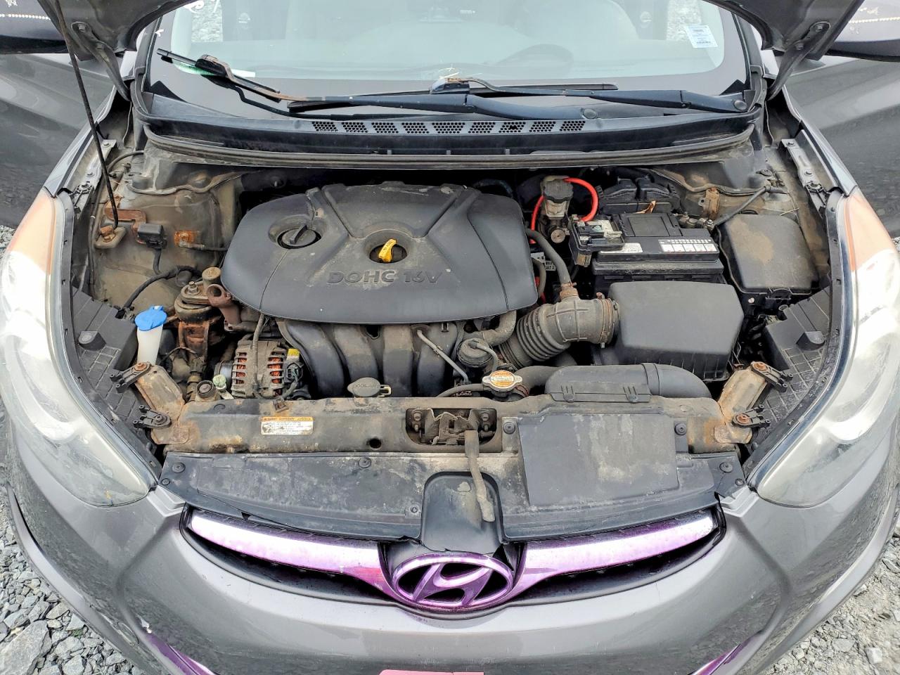 2013 Hyundai Elantra Gls Gray vin: 5NPDH4AE6DH154278