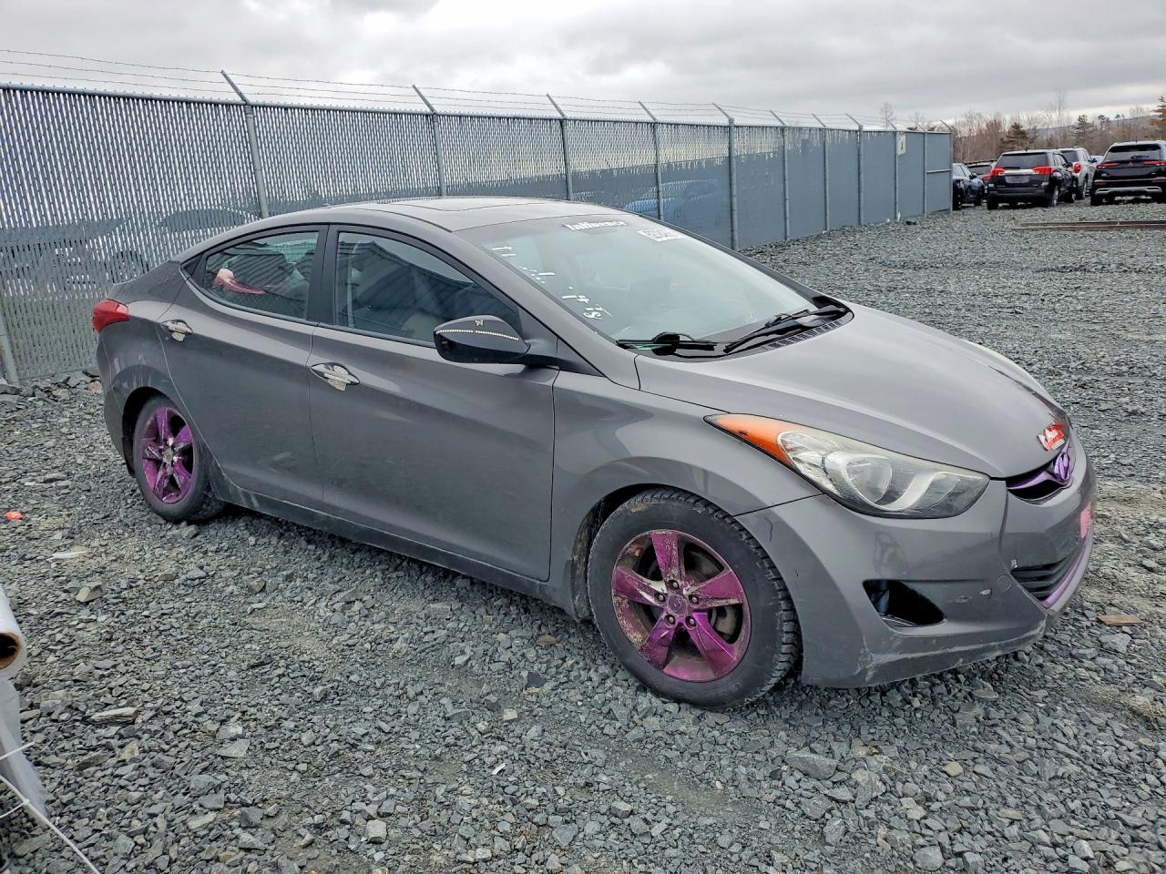 2013 Hyundai Elantra Gls Gray vin: 5NPDH4AE6DH154278