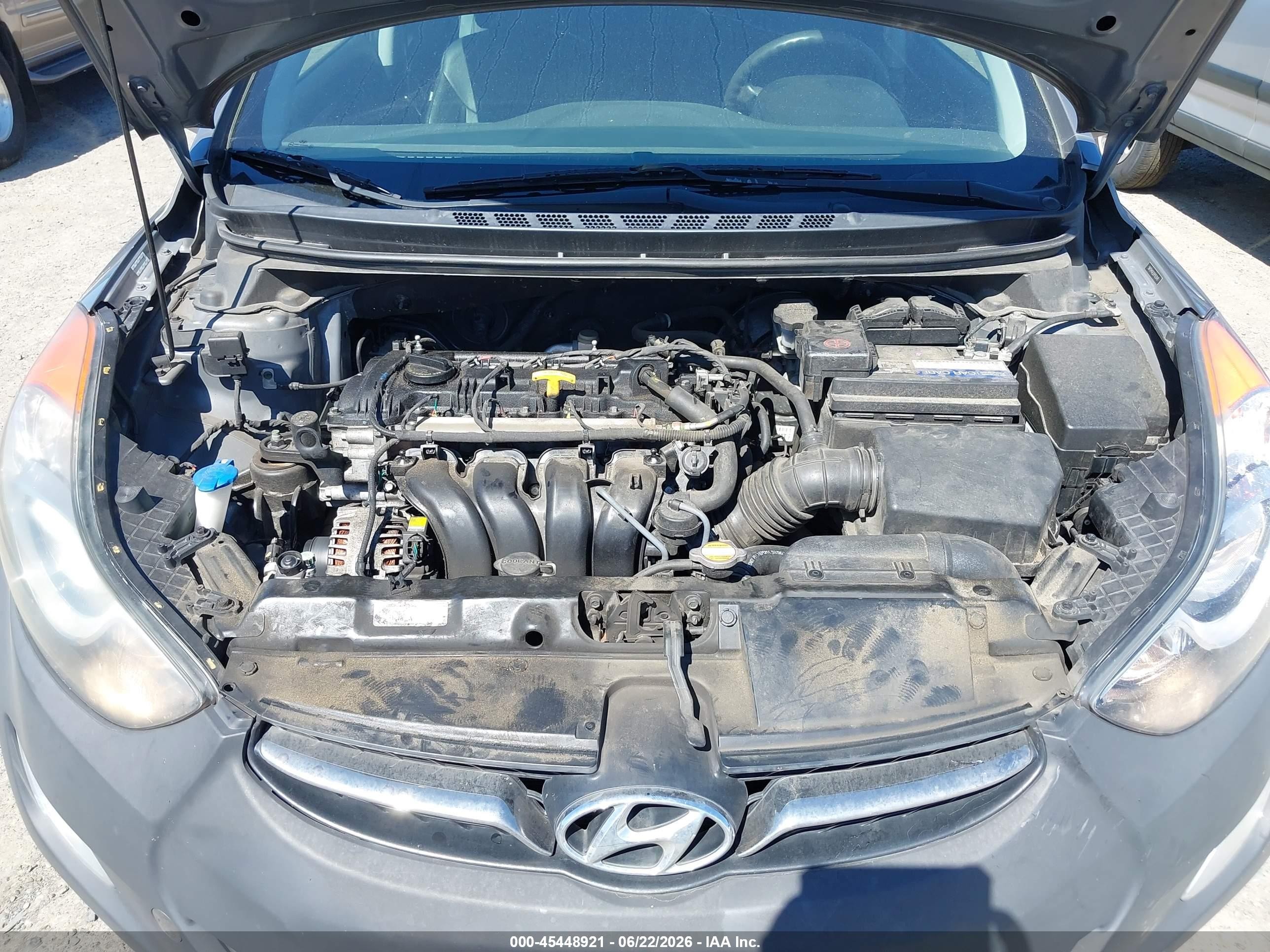 2013 Hyundai Elantra Limited Gray vin: 5NPDH4AE6DH163045