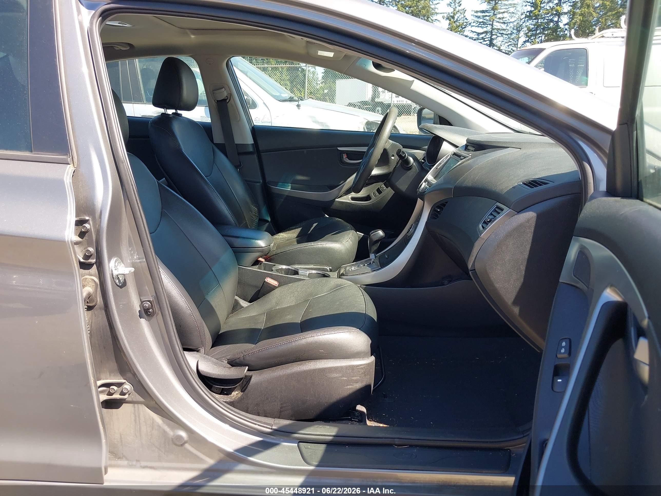 2013 Hyundai Elantra Limited Gray vin: 5NPDH4AE6DH163045