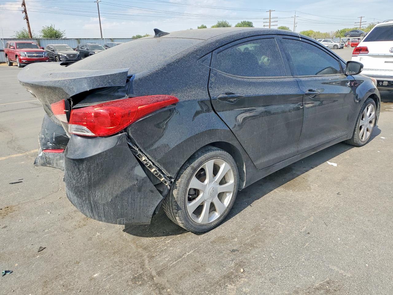 2013 Hyundai Elantra Limited Black vin: 5NPDH4AE6DH163658