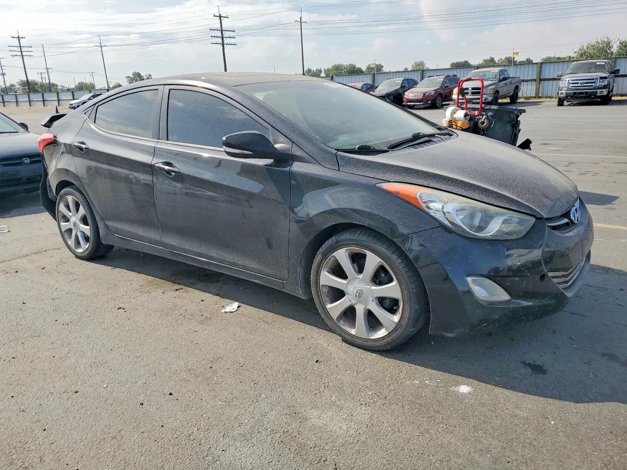 2013 Hyundai Elantra Limited Black vin: 5NPDH4AE6DH163658