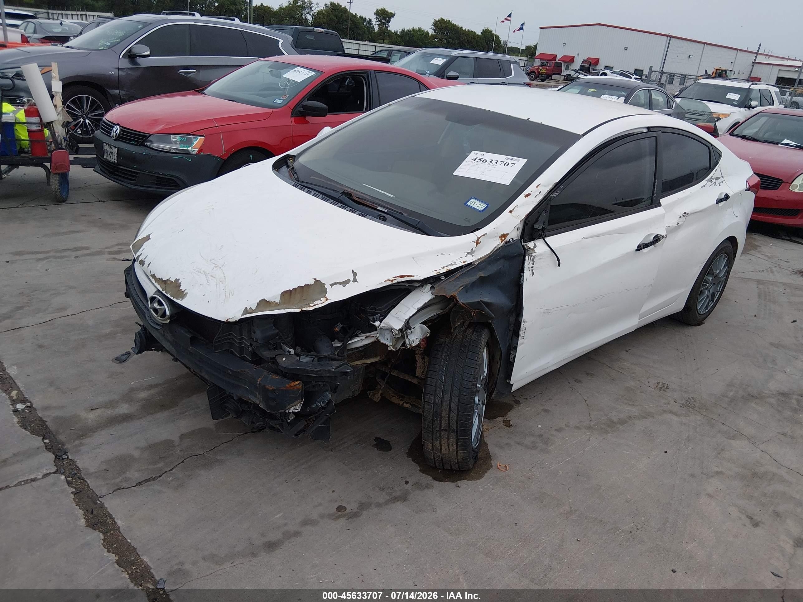 2013 Hyundai Elantra Gls Белый vin: 5NPDH4AE6DH167855