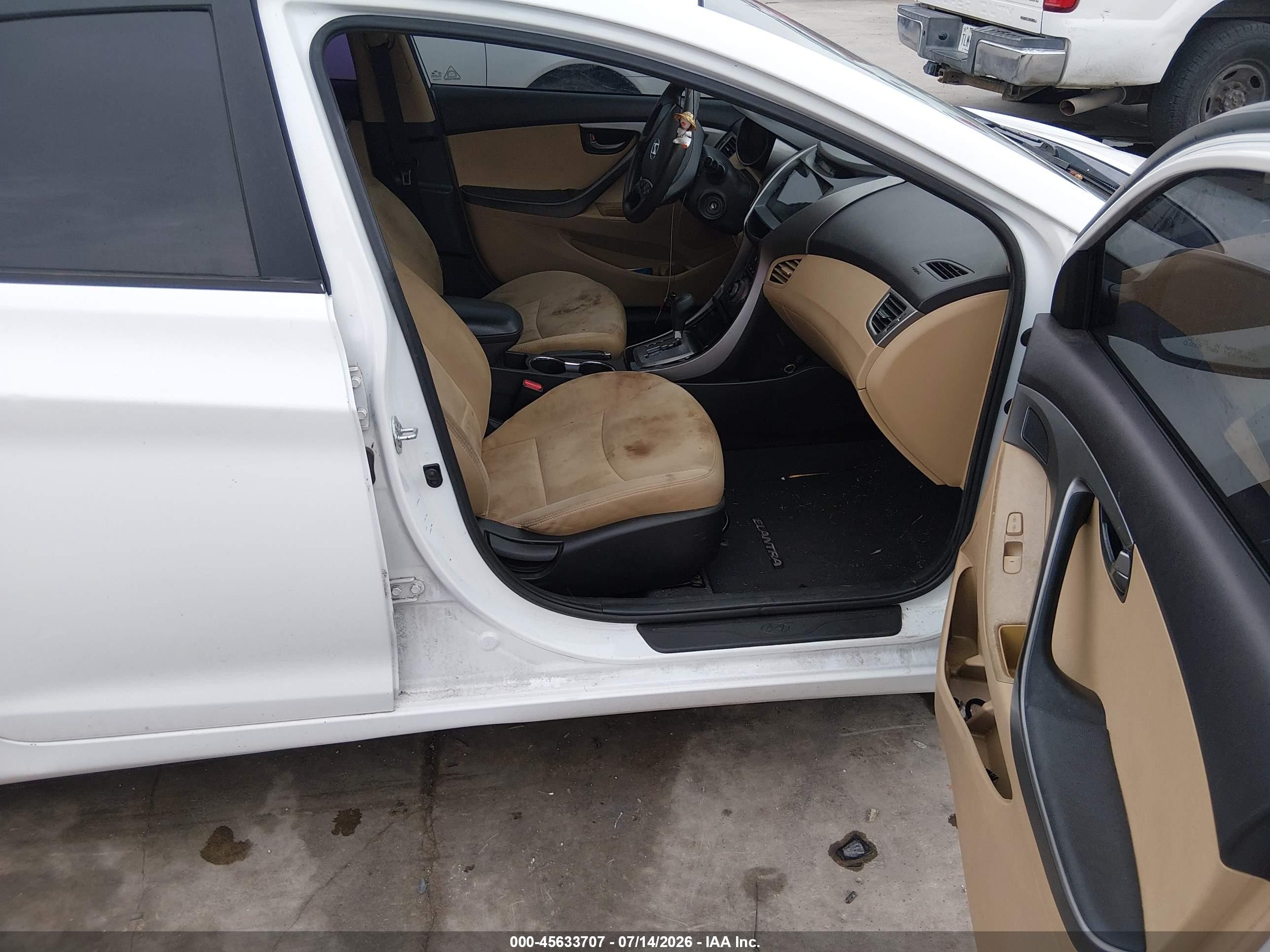 2013 Hyundai Elantra Gls Белый vin: 5NPDH4AE6DH167855