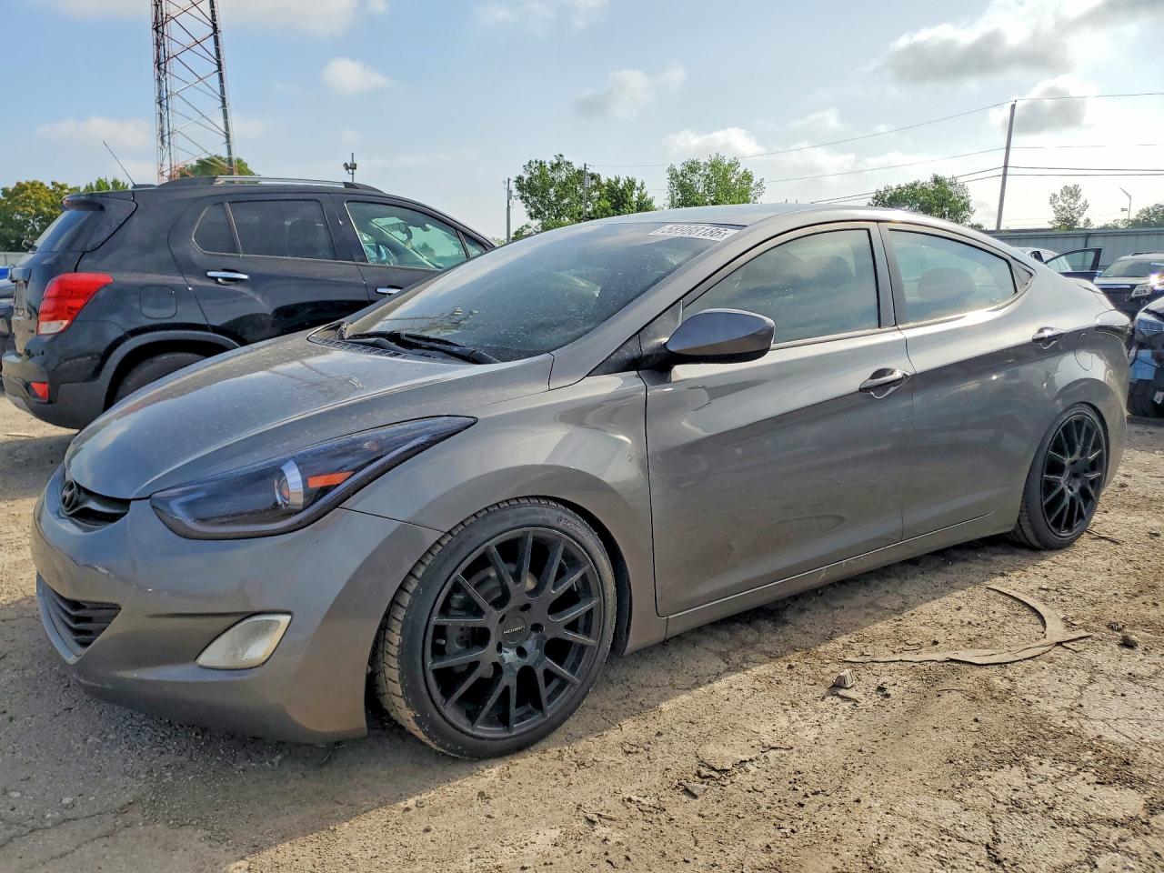 2013 Hyundai Elantra Gls Gray vin: 5NPDH4AE6DH181318