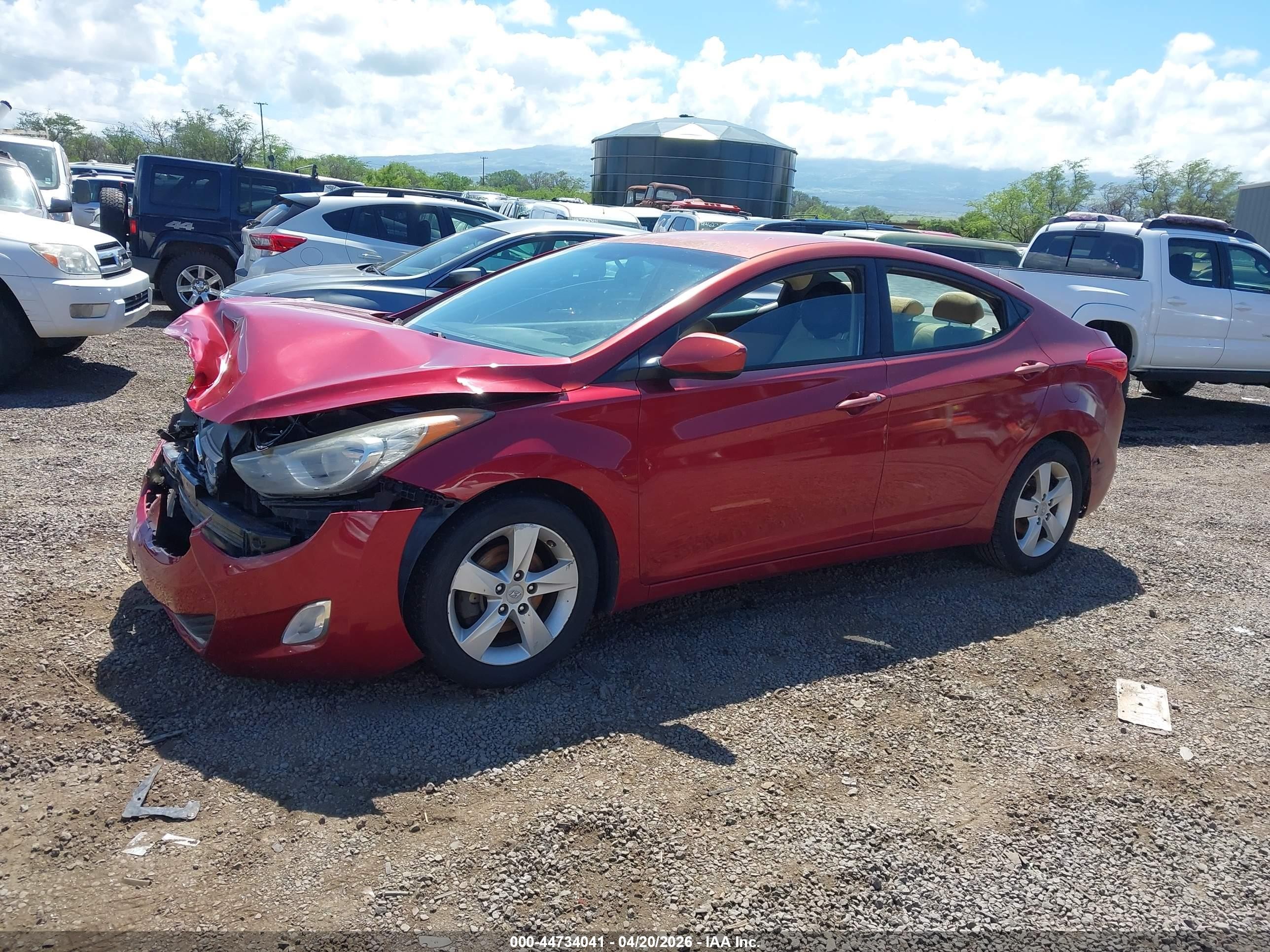 2013 Hyundai Elantra Gls/limited Red vin: 5NPDH4AE6DH187443
